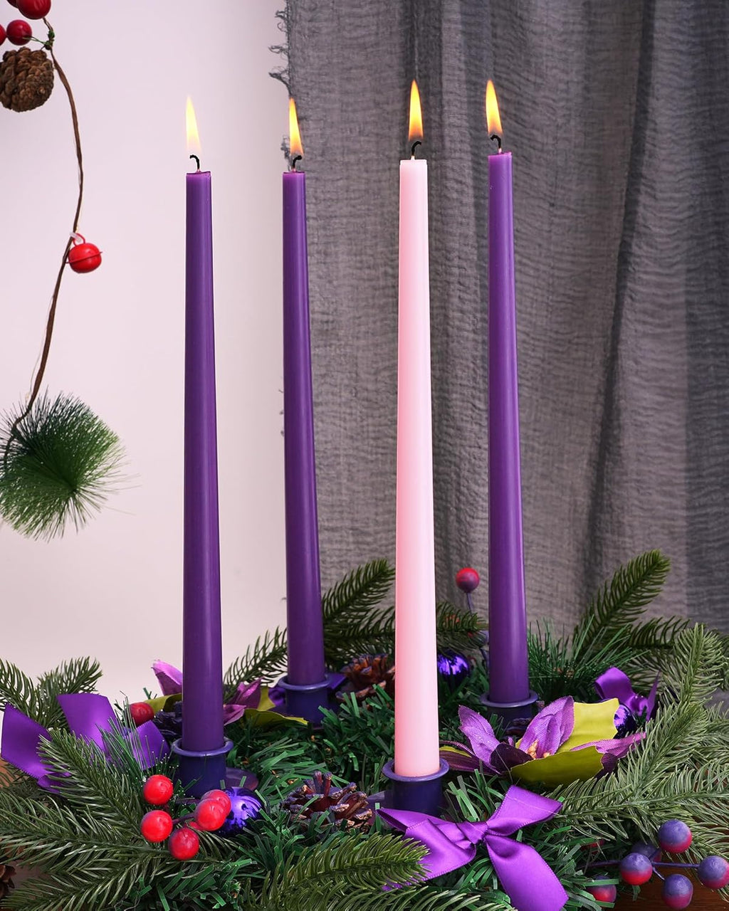 Taper Candles Unscented Smokeless Long Tall Tapered Candle for Candlesticks SticksHome Decor Dinner