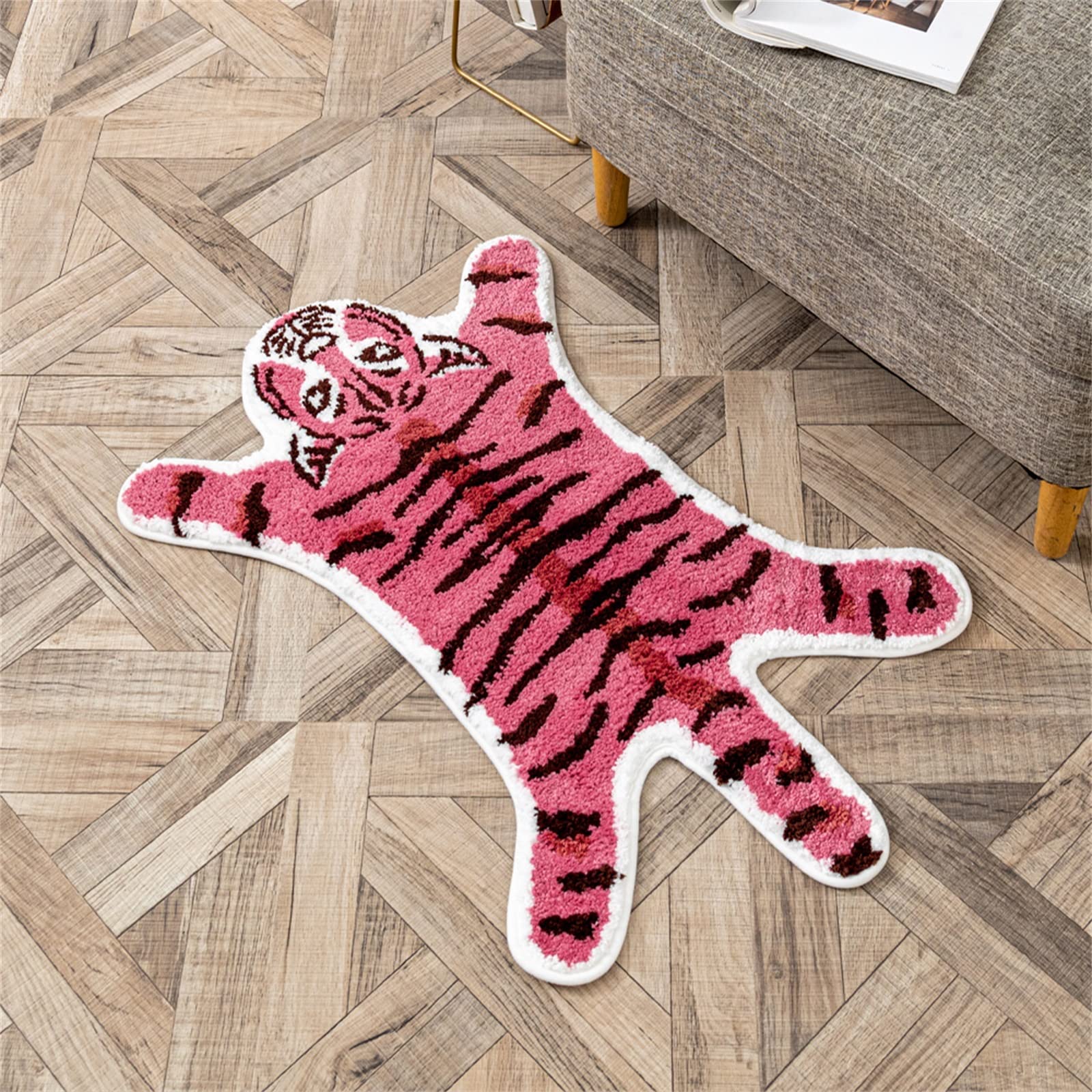 Shaped Rug Fruits Animals Bath Mat Area Rug Non-Slip Bathroom Door Mat for Bedroom Bathroom Kitchen Cartoon Area Rug for Bathroom Soft Bathmat Home Decor