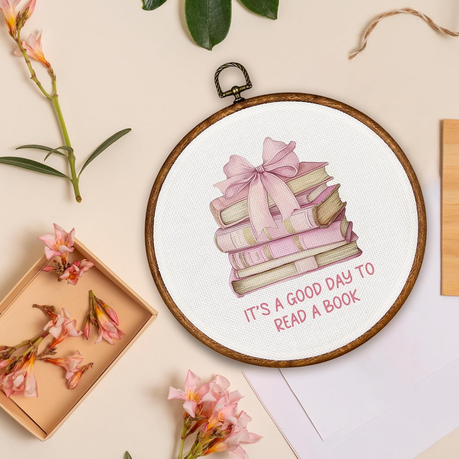 Coquette Book Round Wall Art Decor - 10"x10"