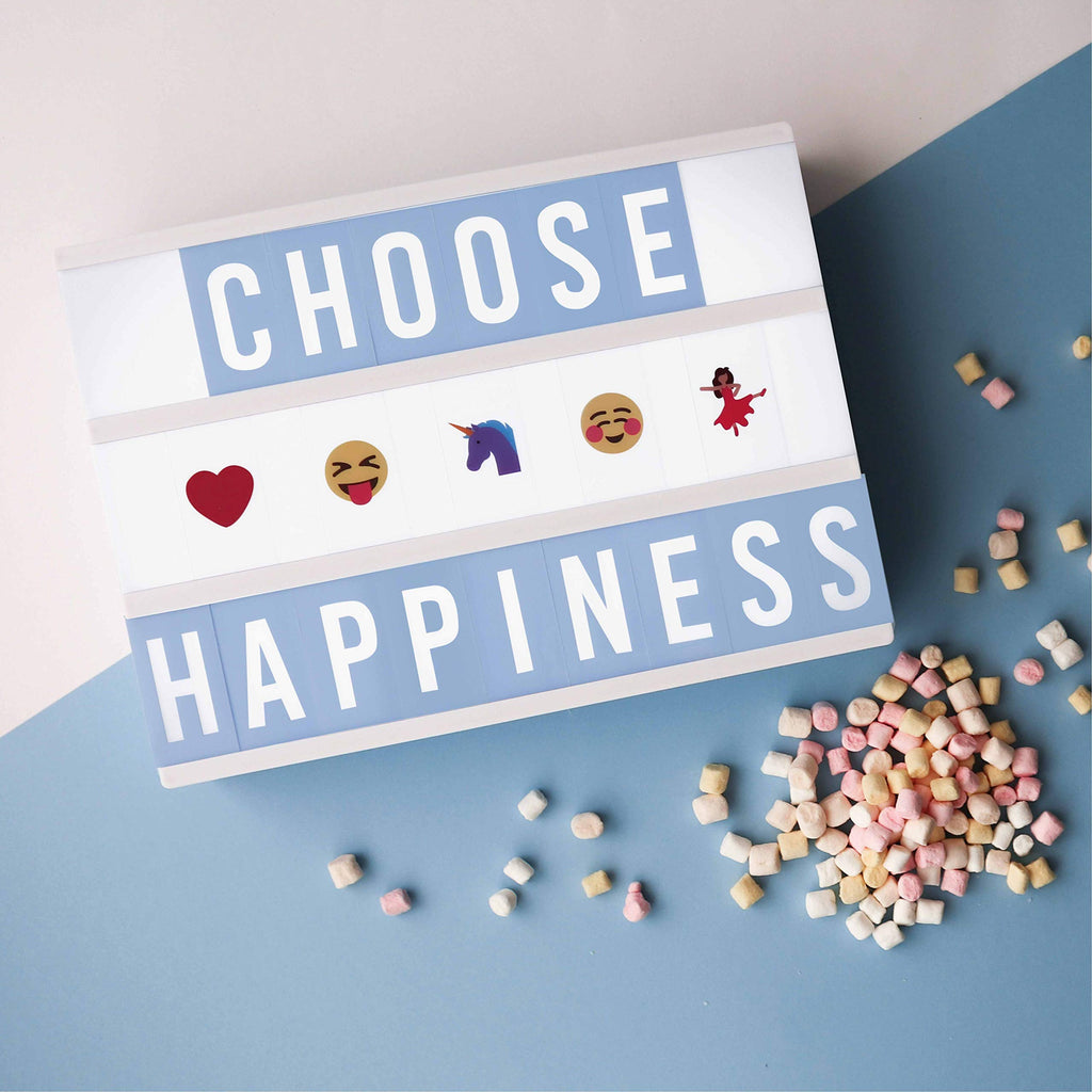 Light Box â€?400 Letters & Emojis, LED Sign for Home & Office Decor, Gifts for Women & Girls