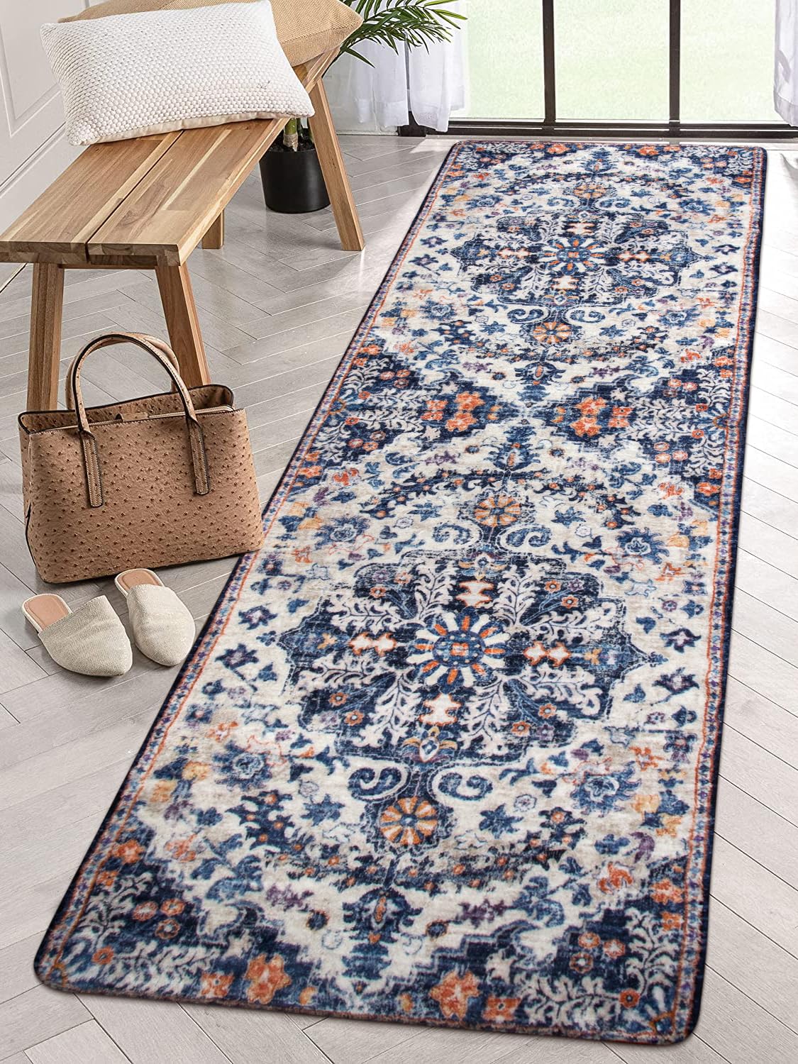 Floral Bohemian Medallion Area Rugs
