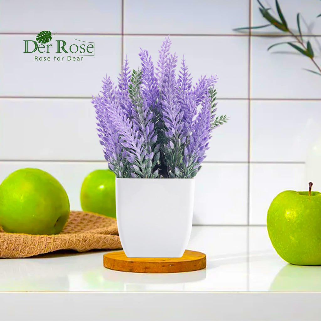 Small Fake Plants Faux Plants Indoor with Flowers for Home Bathroom Kitchen Office Desk Decor 2 Pack