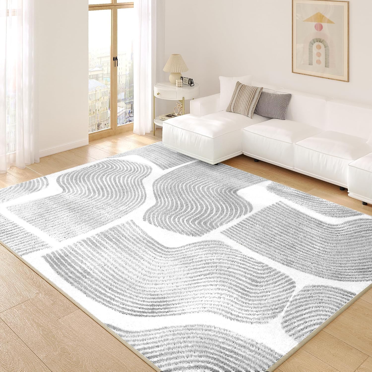 Zen Garden Area Rug - Ultra Soft Area Rug, Non Slip, Stain Resistant Living Room Rug, Washable Area Rugs for Living Room, Rugs for Bedroom