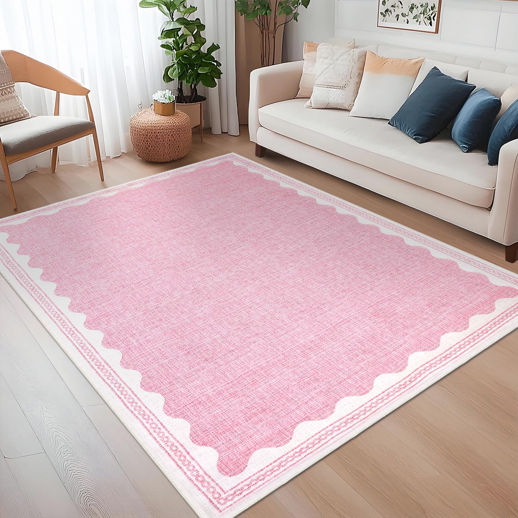 Scalloped Rug Soft Carpet