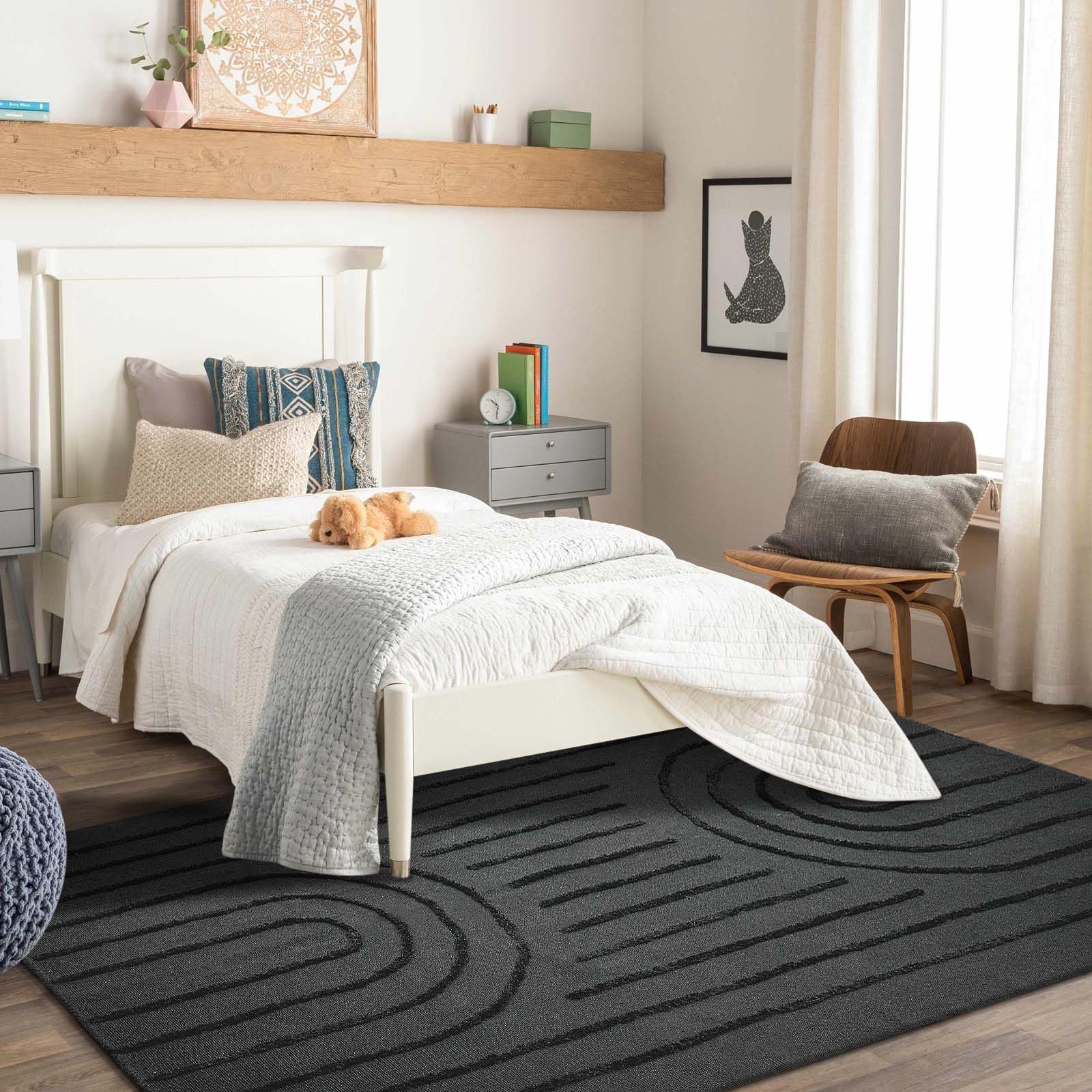 Washable Kitchen Runner Rug - Hand-Woven Bathroom Runner Rug with Tassels, Terracotta Entryway Runner Rug, Tufted Rainbow Bedroom Rug Runner, Hallway Rug for Laundry/Living Room