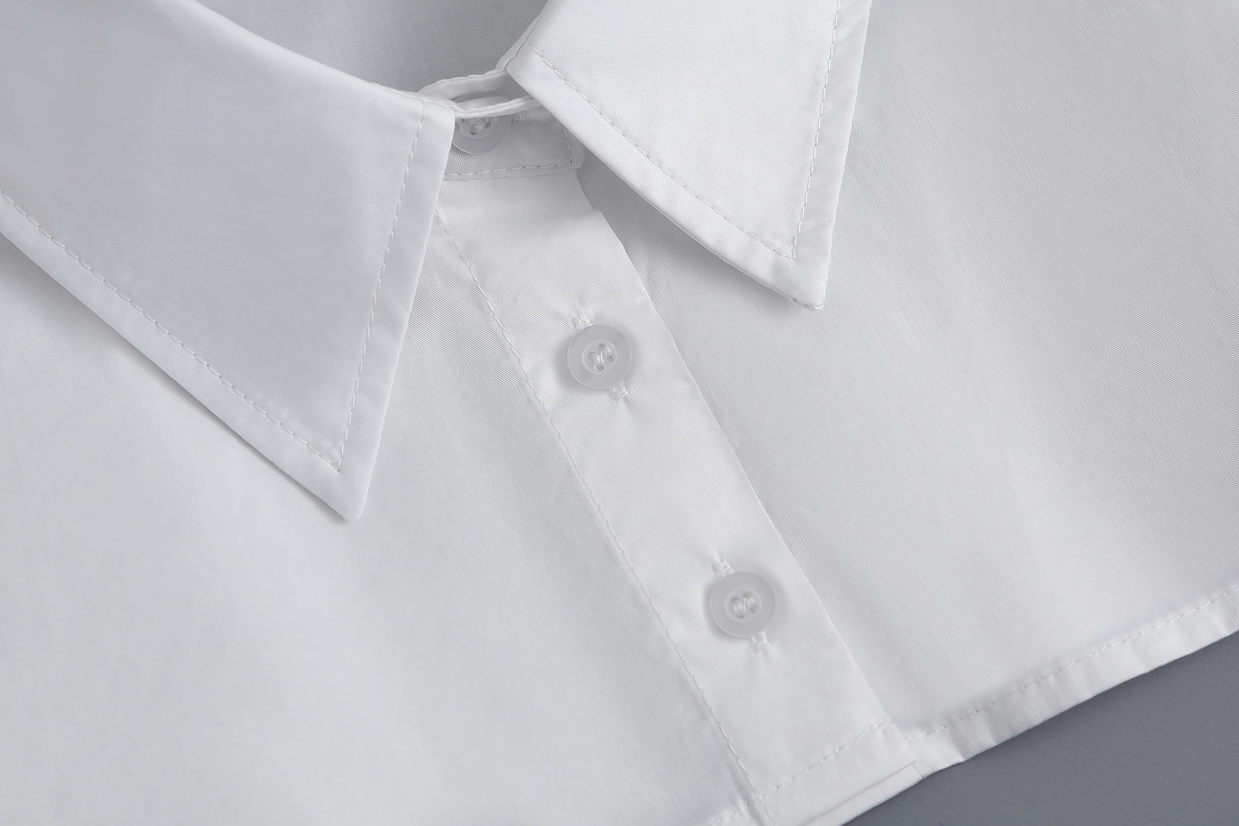 Fake Collar Long Sleeves Detachable Blouse False Collar Half Shirt Blouse Collar