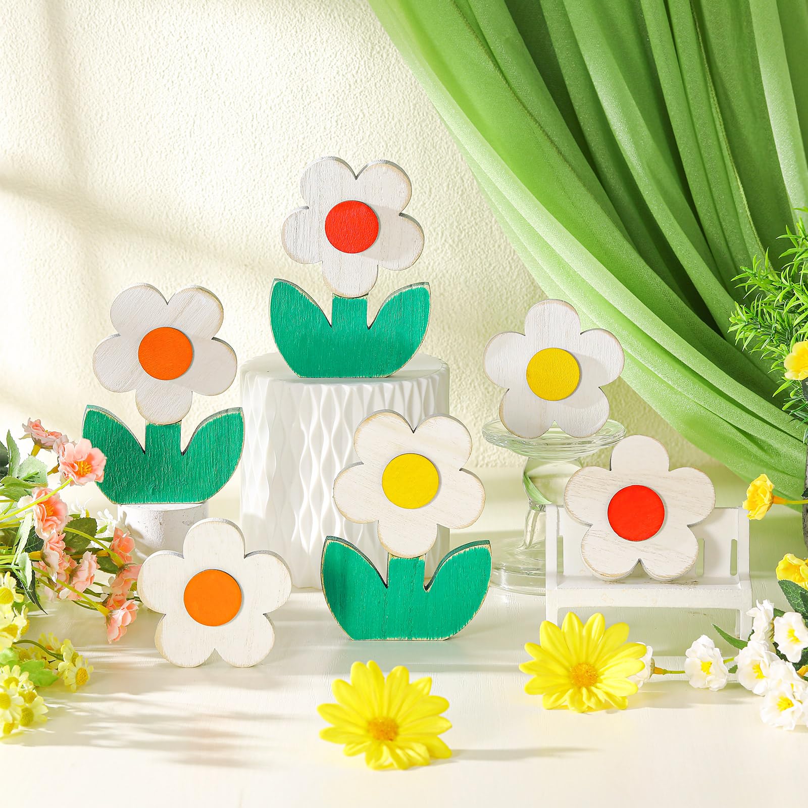 Spring Decor Flower Butterfly Table Decorations Spring Tiered Tray Decor