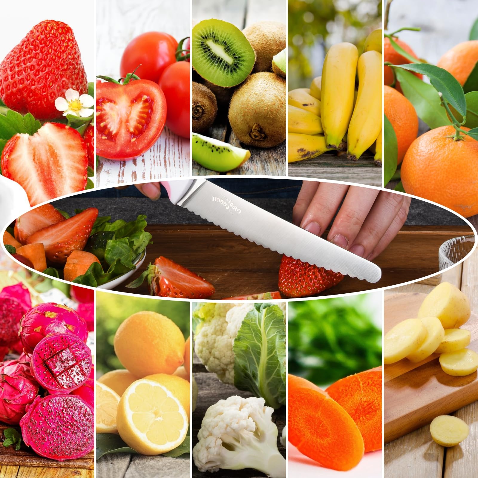 New 5" Serrated Bread Knife - Stainless Steel Tomato & Lettuce Knife