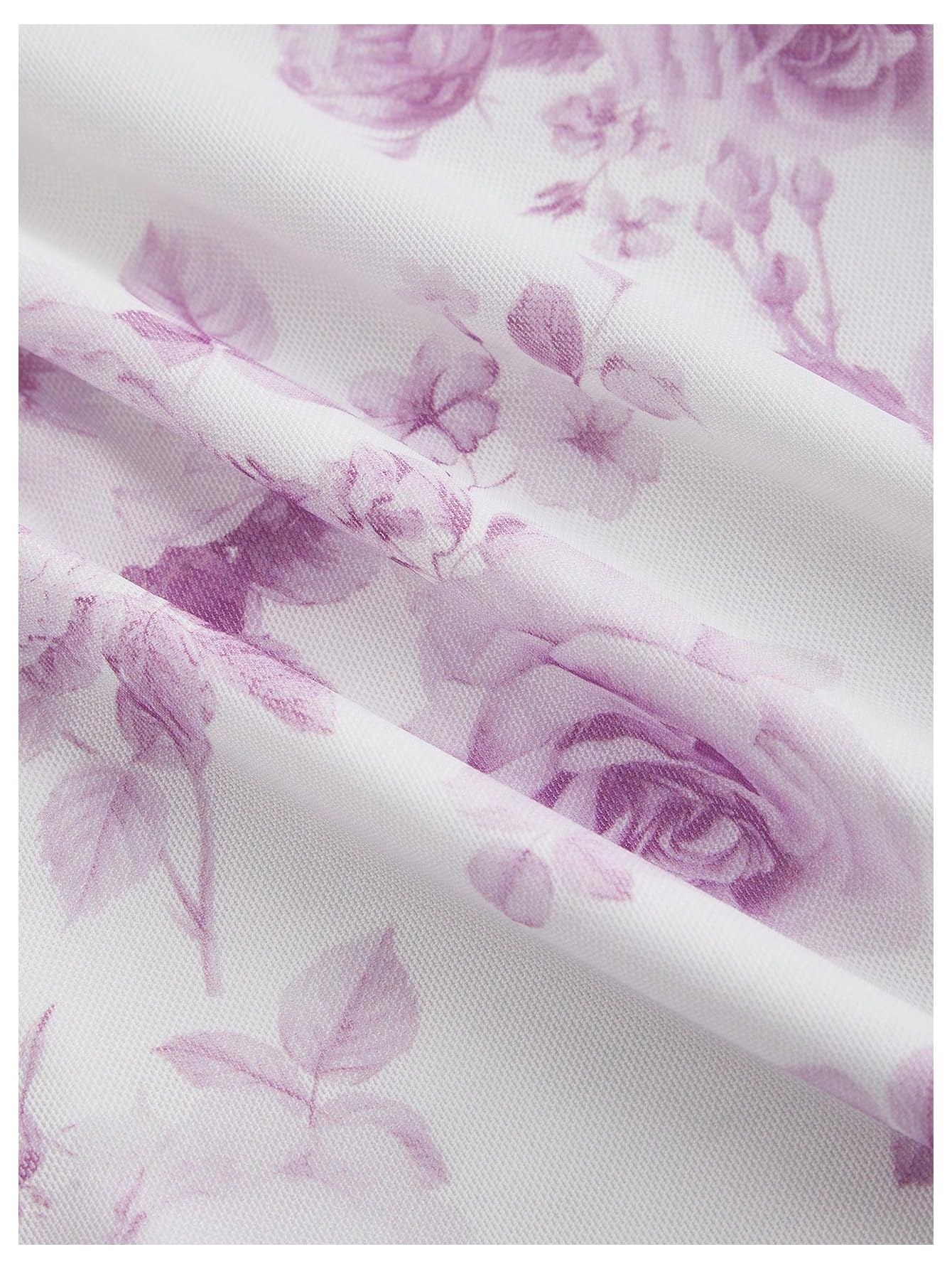 Women's Floral Ruched Bodycon Summer Wedding Guest Dress Mesh Fishtail Cocktail Midi Sun Dresses