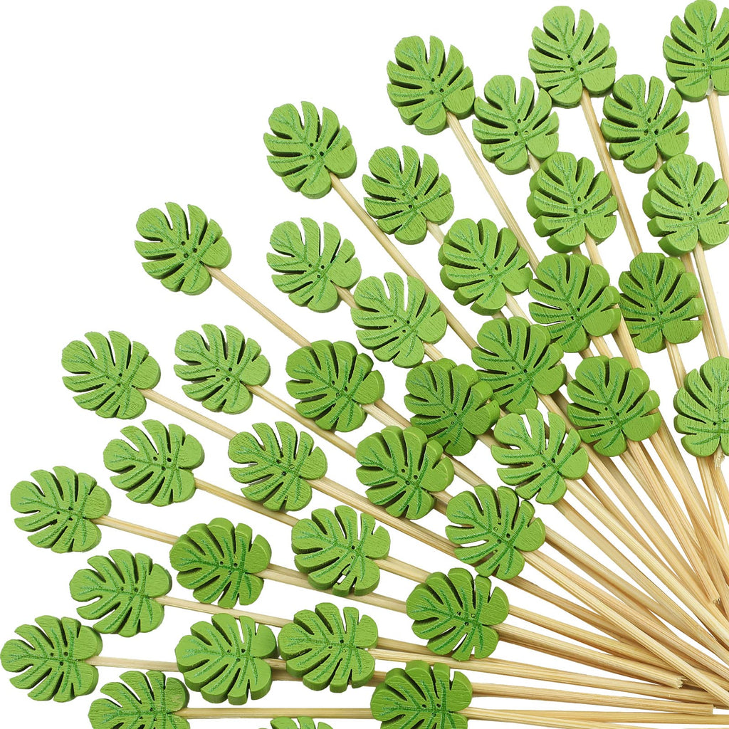 Tulip Cocktail Picks â€?Bamboo Toothpicks for Appetizers, Summer Party Skewers, Disposable Food Sticks 200 Pcs