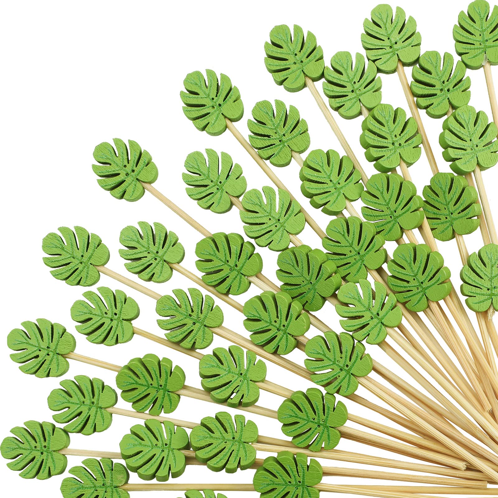 Tulip Cocktail Picks â€?Bamboo Toothpicks for Appetizers, Summer Party Skewers, Disposable Food Sticks 200 Pcs