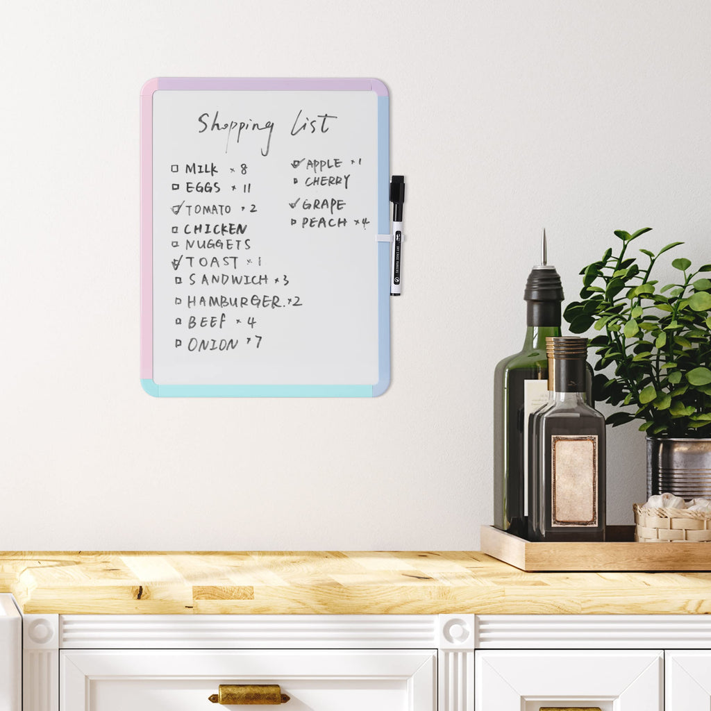 Dry Erase Board, 14â€?x 11â€?with a Black Dry Erase Marker Color Frame, Small White Board Dry Erase Whiteboard