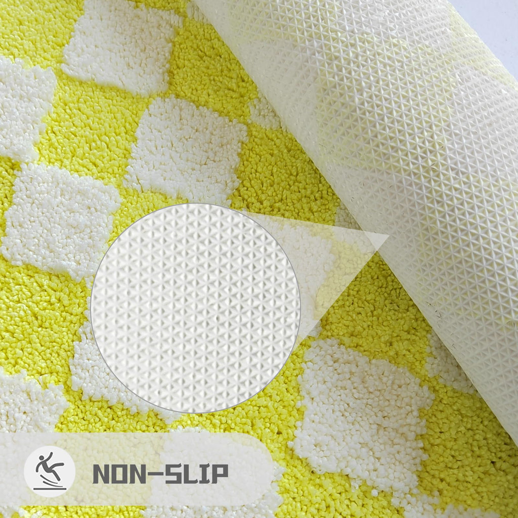 Cute Bath Mat for Bathroom Soft Super Absorbent Non Slip TPR Backing, Quick Drying, Machine Washable Bath