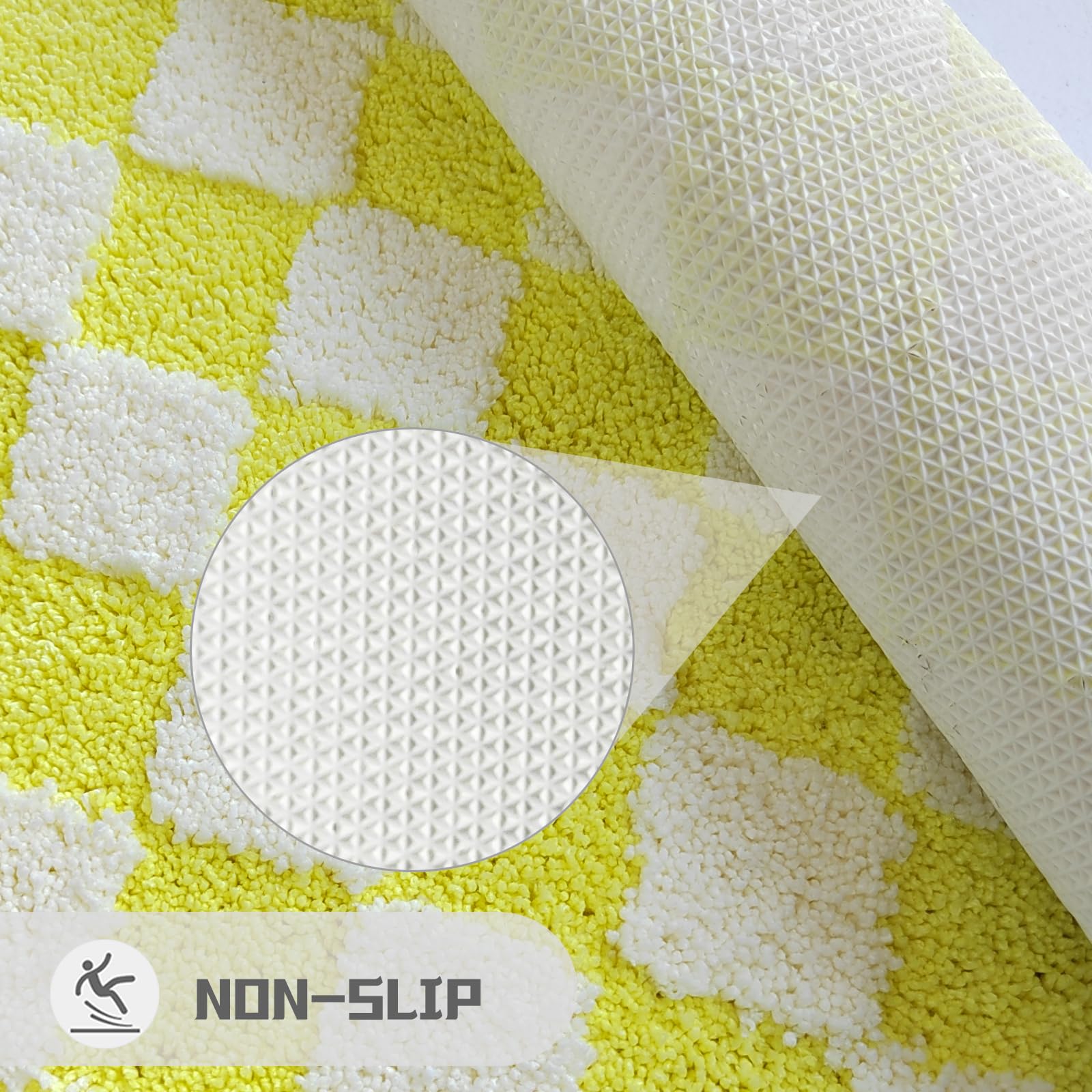 Cute Bath Mat for Bathroom Soft Super Absorbent Non Slip TPR Backing, Quick Drying, Machine Washable Bath