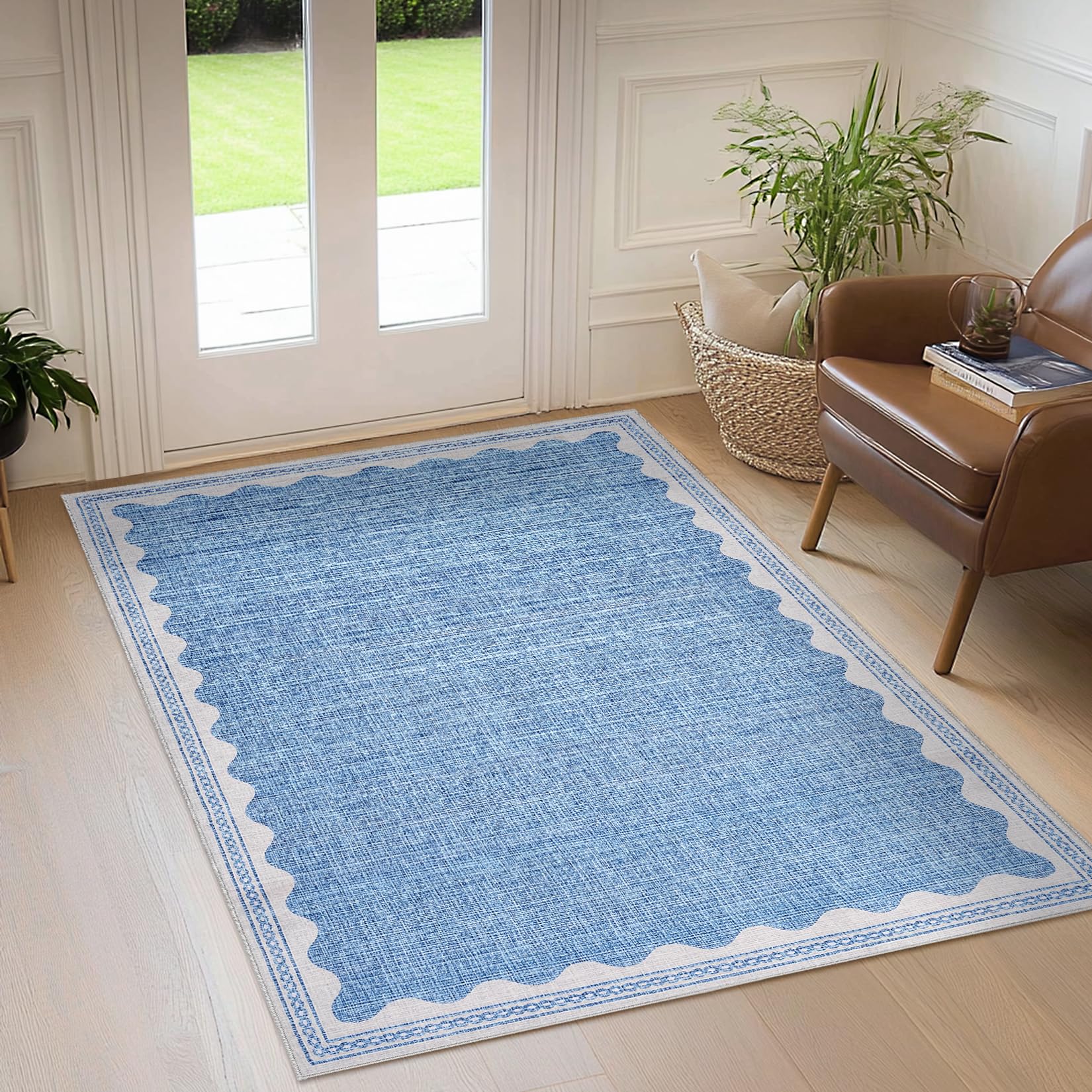 Scalloped Rug Soft Carpet