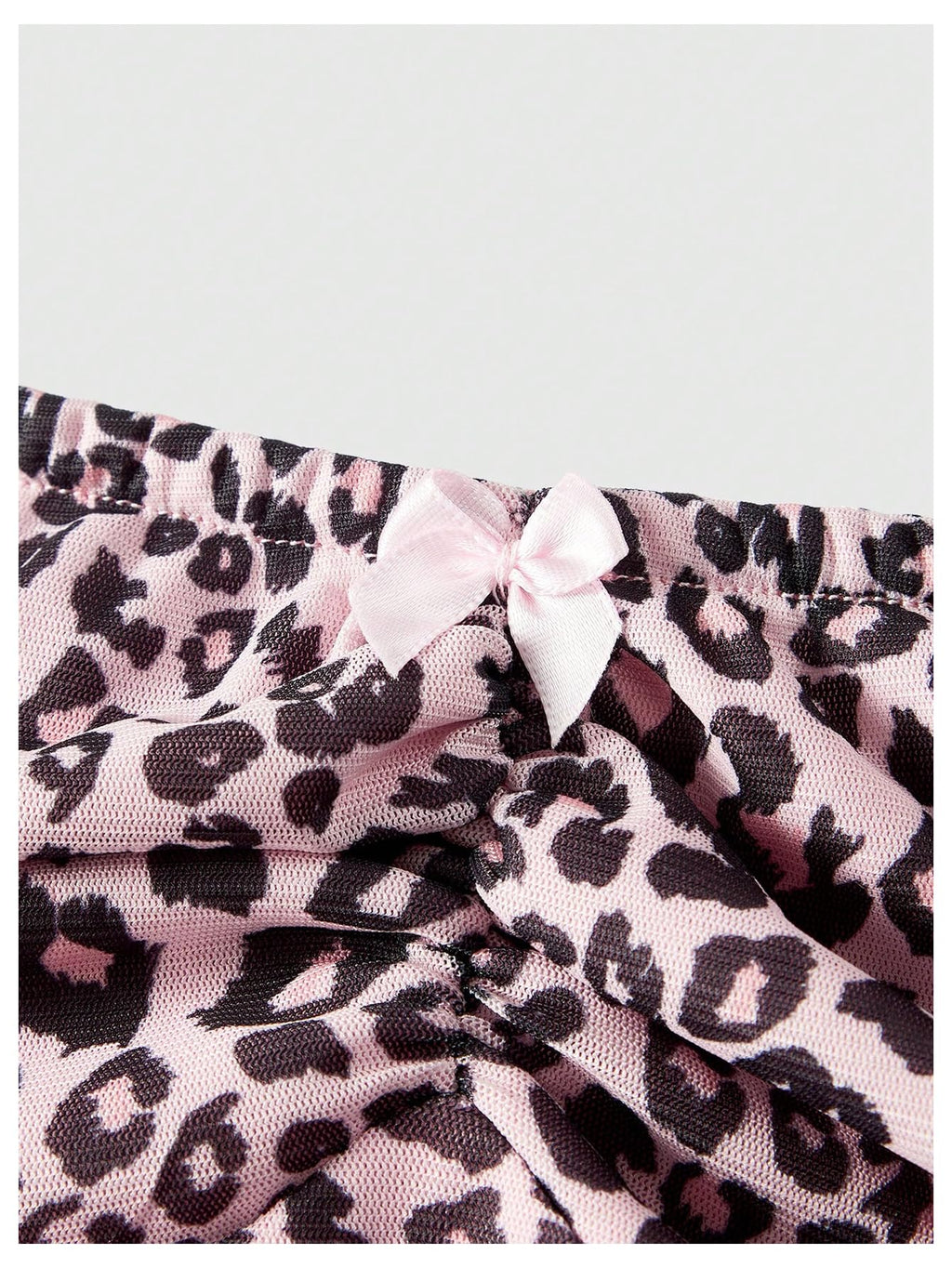 Women's Leopard Print Ruched Strapless Bandeau Top Meah Casual Sleeveless Bow Slim Fit Cheetah Print Tube Crop Tops