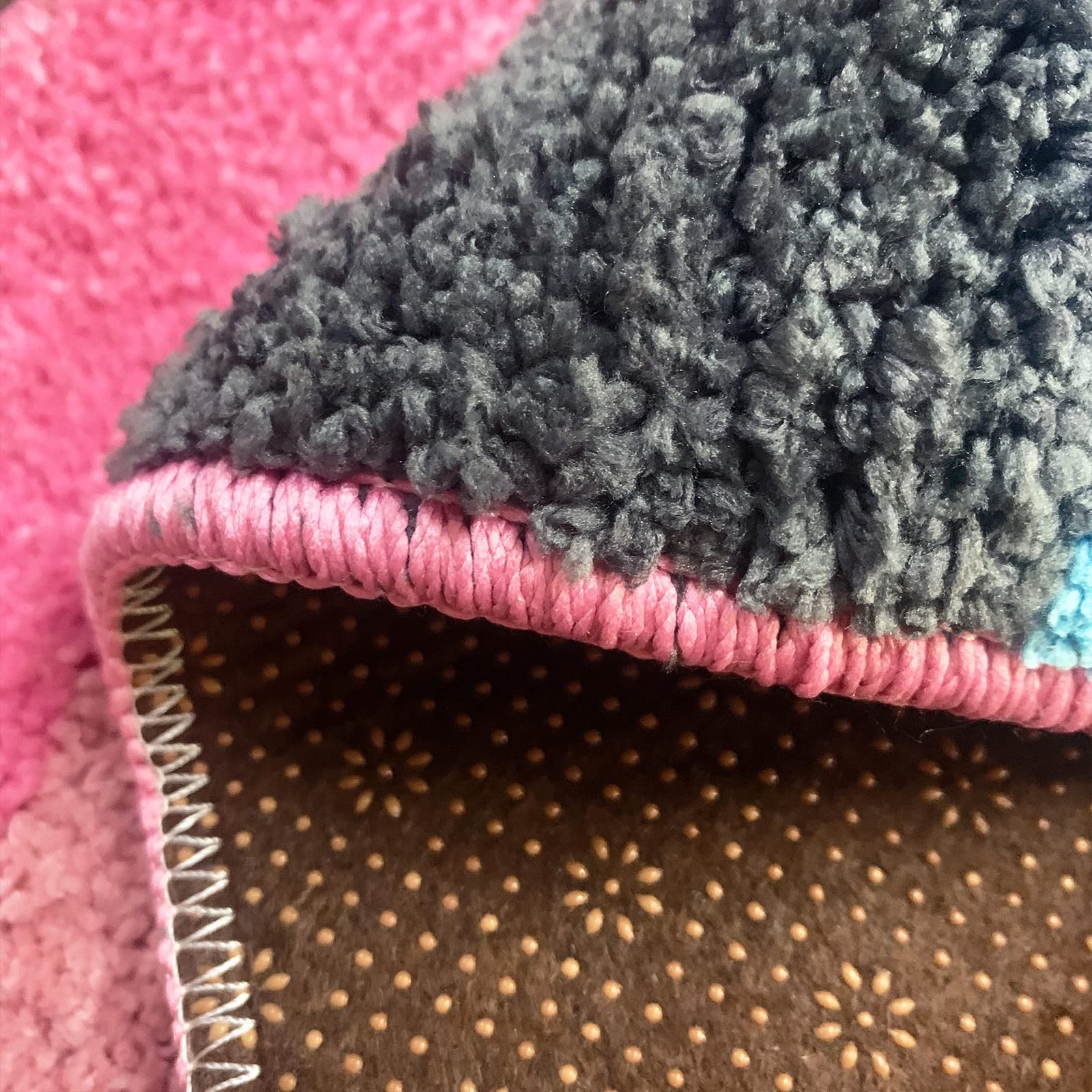 Rainbow Bathroom Rug Half Circle Bath Area Rug Doormat Rainbow Bath Mat Small Kids Room Throw Rug Water Absorbent Quick Dry 17.7"x27.6"