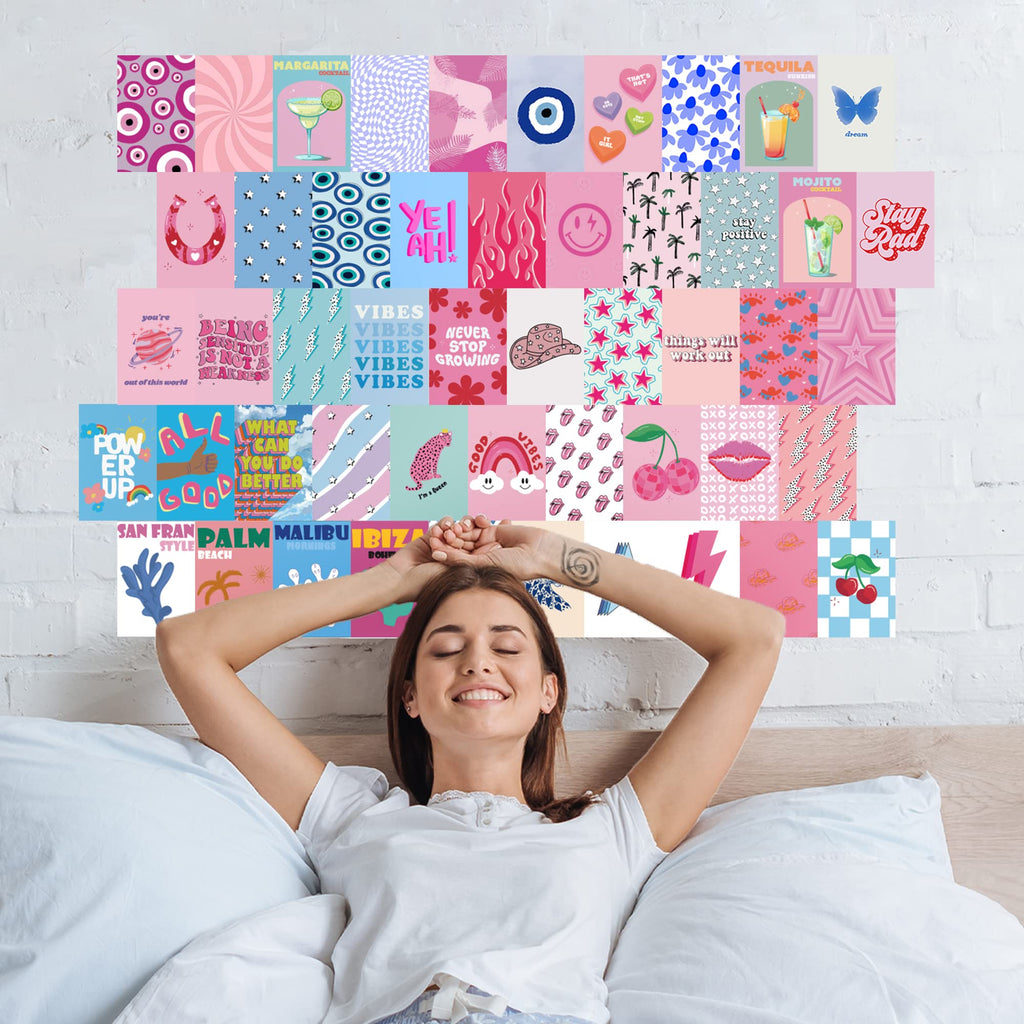 Preppy Aesthetic Wall Collage Kit â€?Cute Posters for Girls' Bedroom Decor