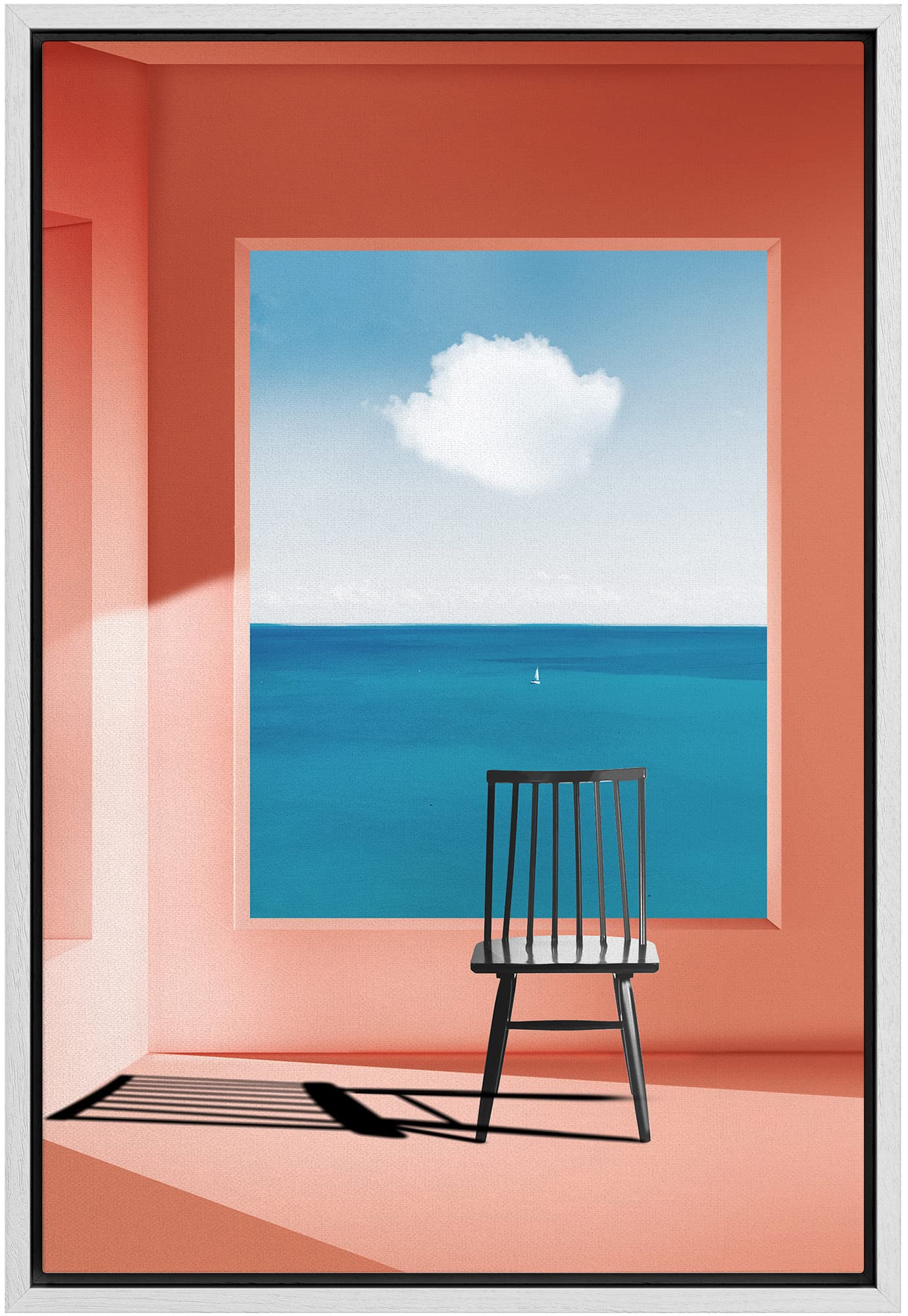 Framed Multicolored Disco Ball Canvas Print â€?Preppy Wall Art for Living Room, Bedroom, or Office