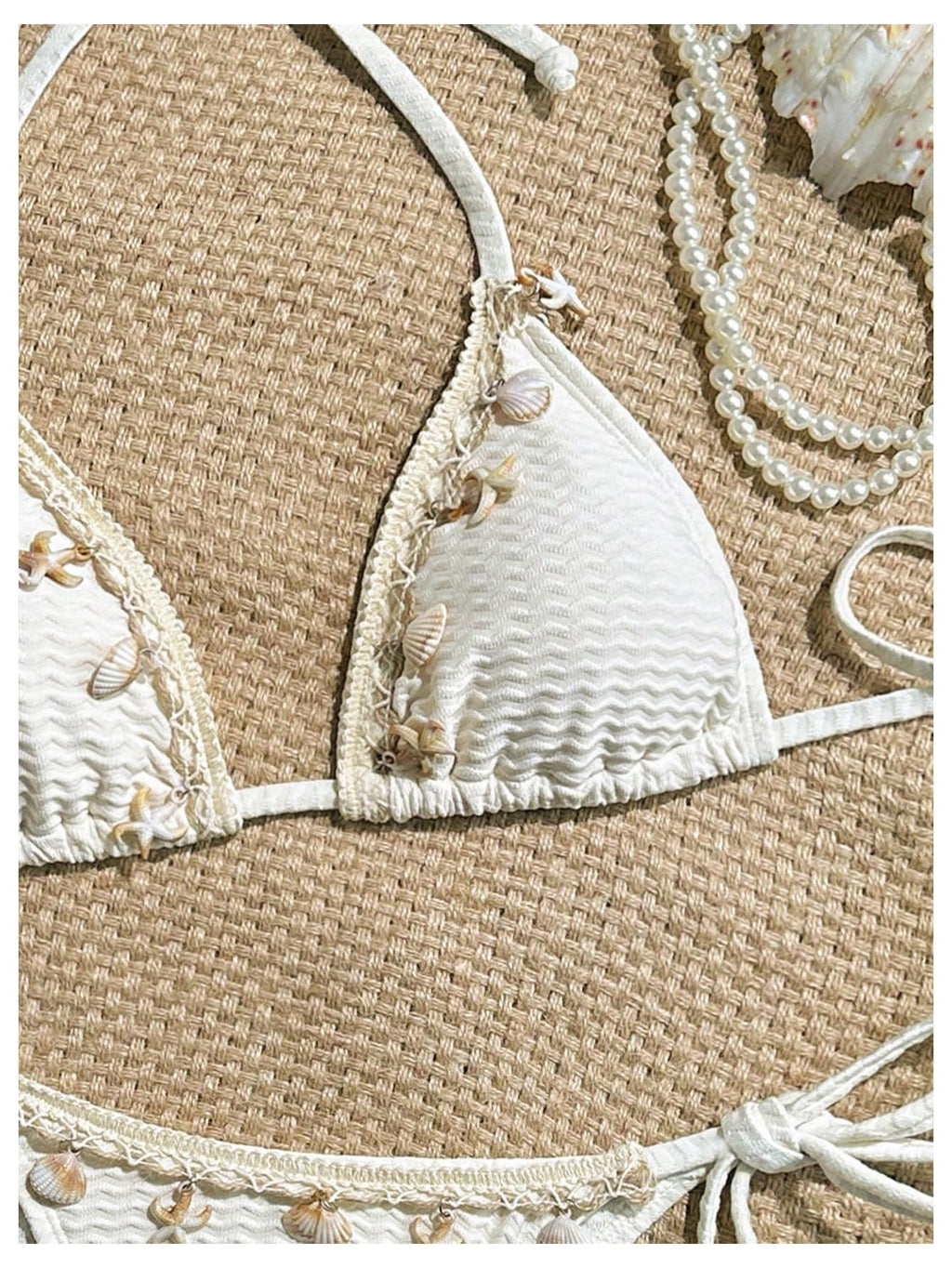 Women's 2 Piece Halter Triangle Bathing Suit Ribbed Bikini Swimsuits