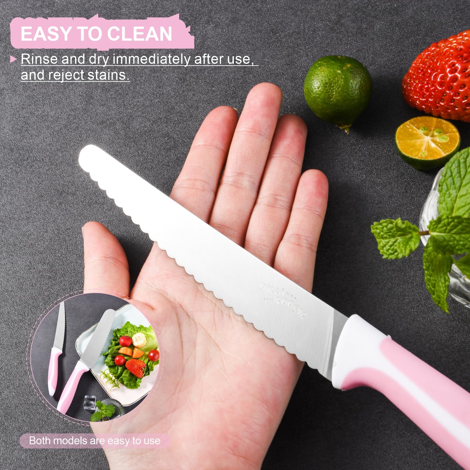 New 5" Serrated Bread Knife - Stainless Steel Tomato & Lettuce Knife