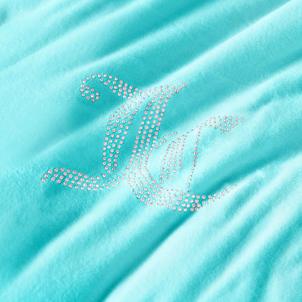 Juicy Couture Solid Velour 3-Piece King Comforter Set â€?Luxurious Bedding Ensemble