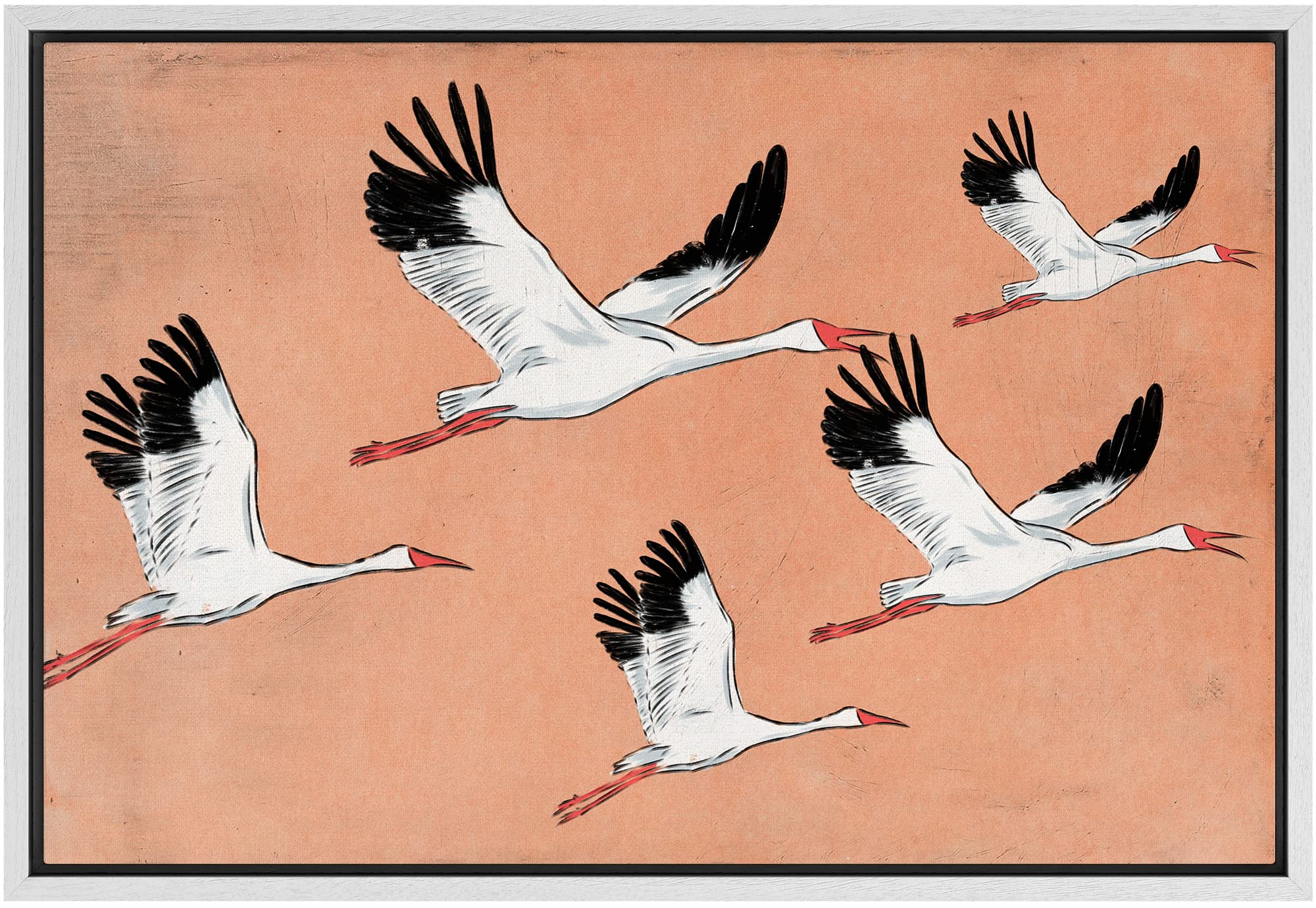 Framed Multicolored Disco Ball Canvas Print â€?Preppy Wall Art for Living Room, Bedroom, or Office