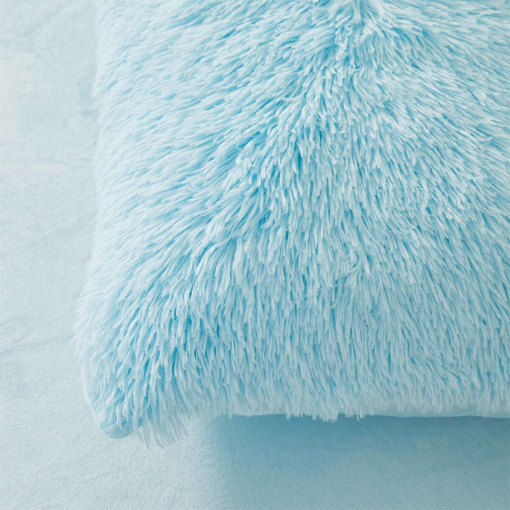 Fluffy Faux Fur Comforter Cover Set Queen - Ultra Soft Plush Bedding Sets 3 Pieces (1 Fluffy Duvet Cover + 2 Faux Fur Pillow case) Cute Bed Set