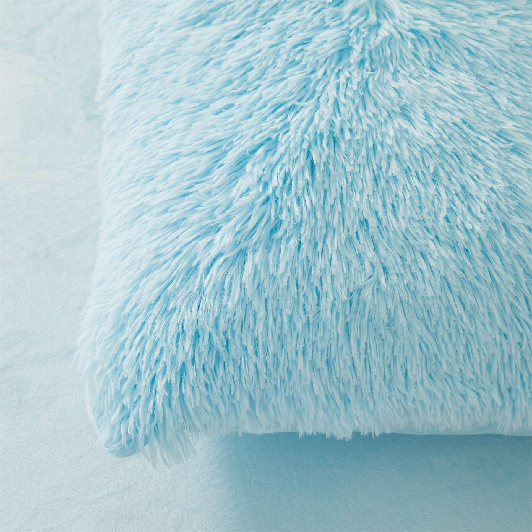 Fluffy Faux Fur Comforter Cover Set Queen - Ultra Soft Plush Bedding Sets 3 Pieces (1 Fluffy Duvet Cover + 2 Faux Fur Pillow case) Cute Bed Set