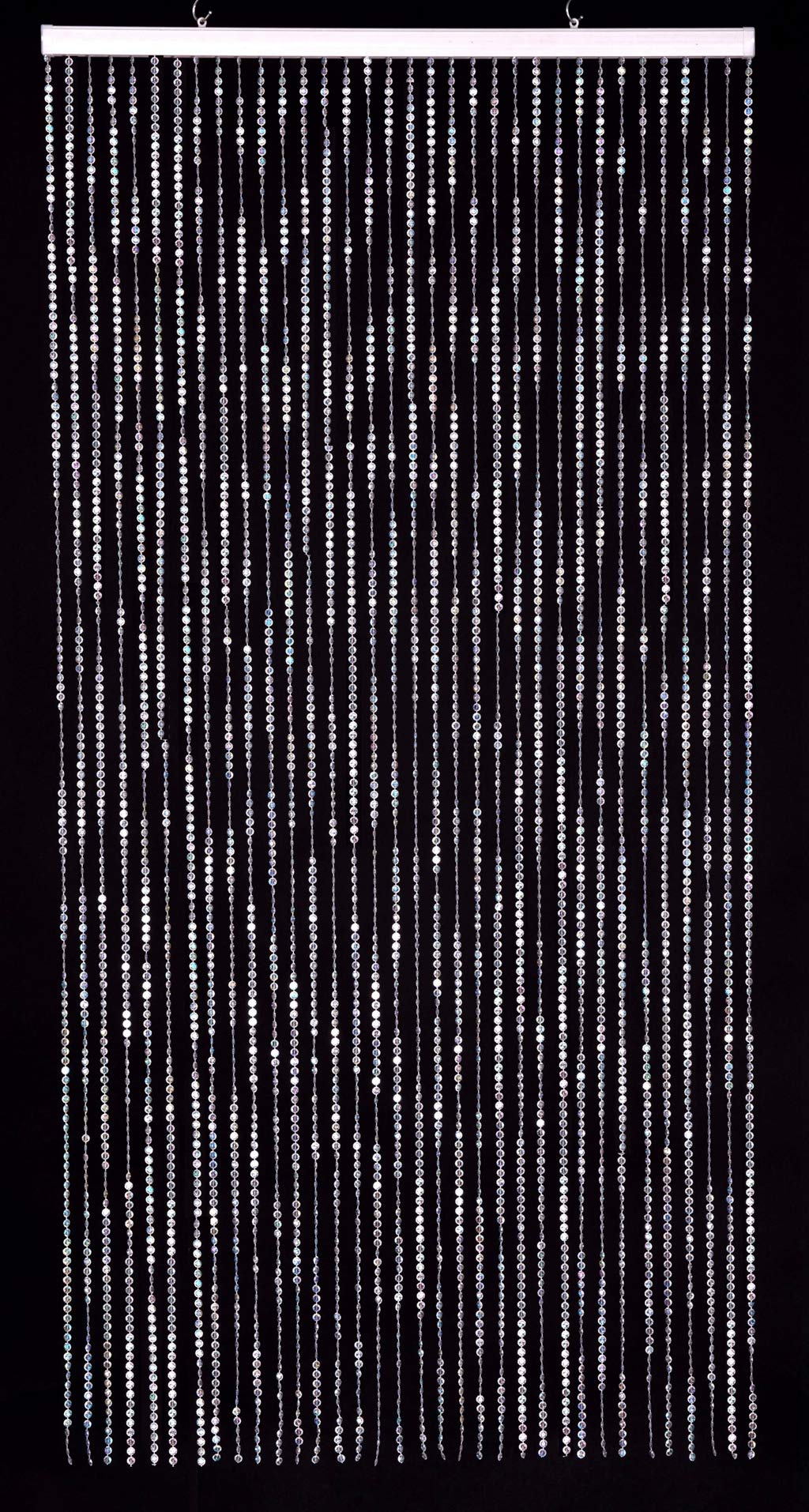 Strands Iridescent Crystal Beaded Curtain for Doorway Room Divider Party Bedroom Decorations, Diamond Cut Bead Curtain, 34 PCS 3FT X 9FT