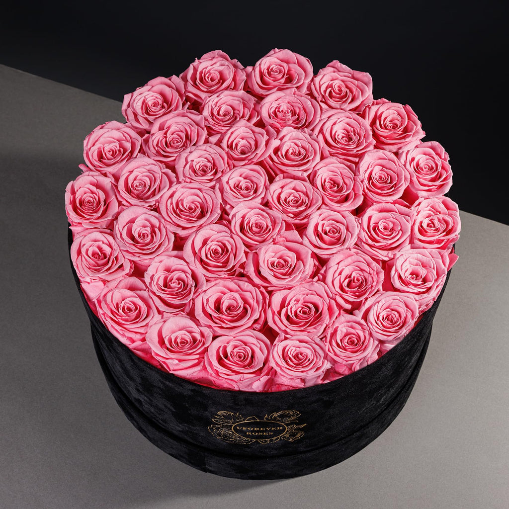Pieces Preserved Roses in Suede Box, 40 PCS
