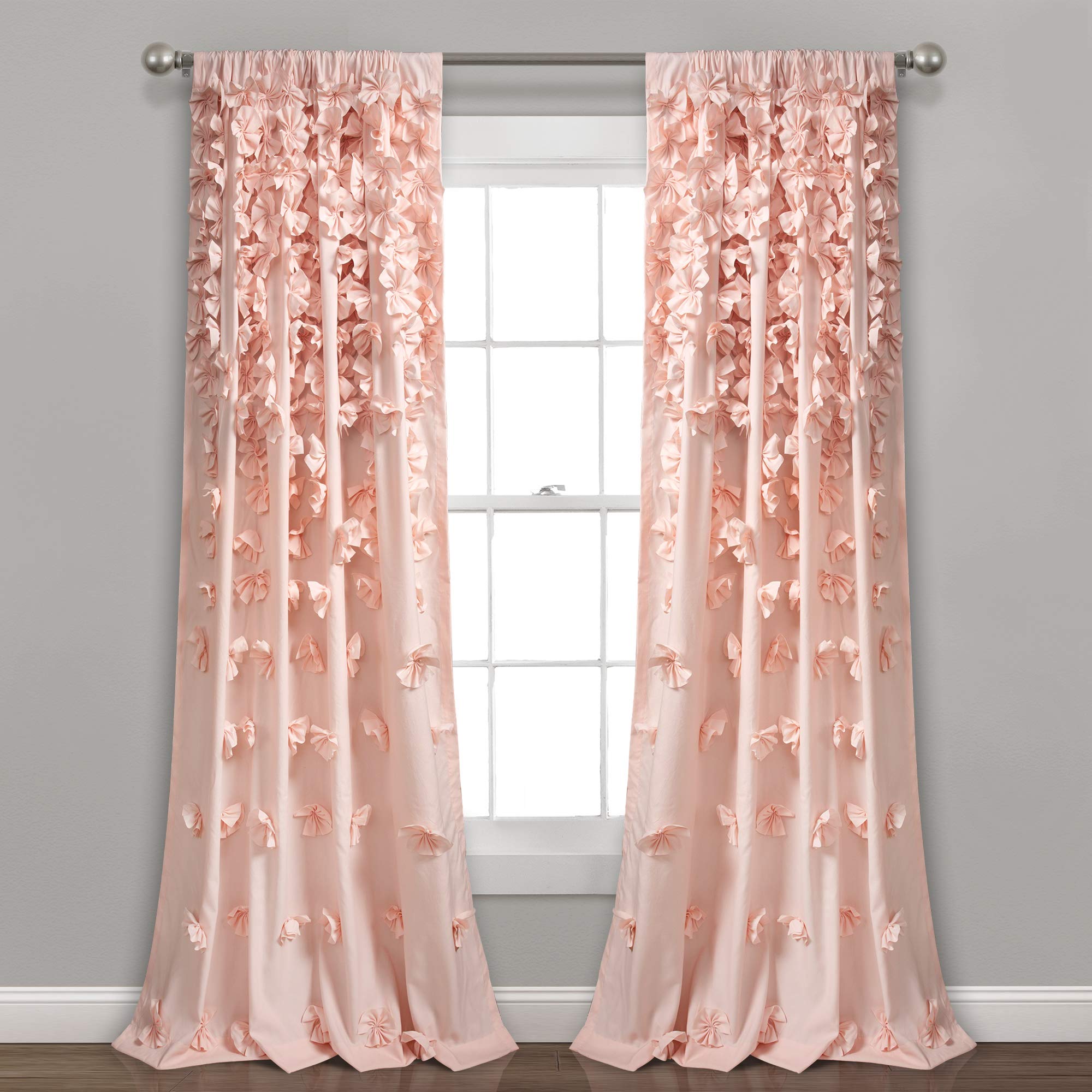 Charming Handmade Bow Details - Elegant Light Filtering Curtains