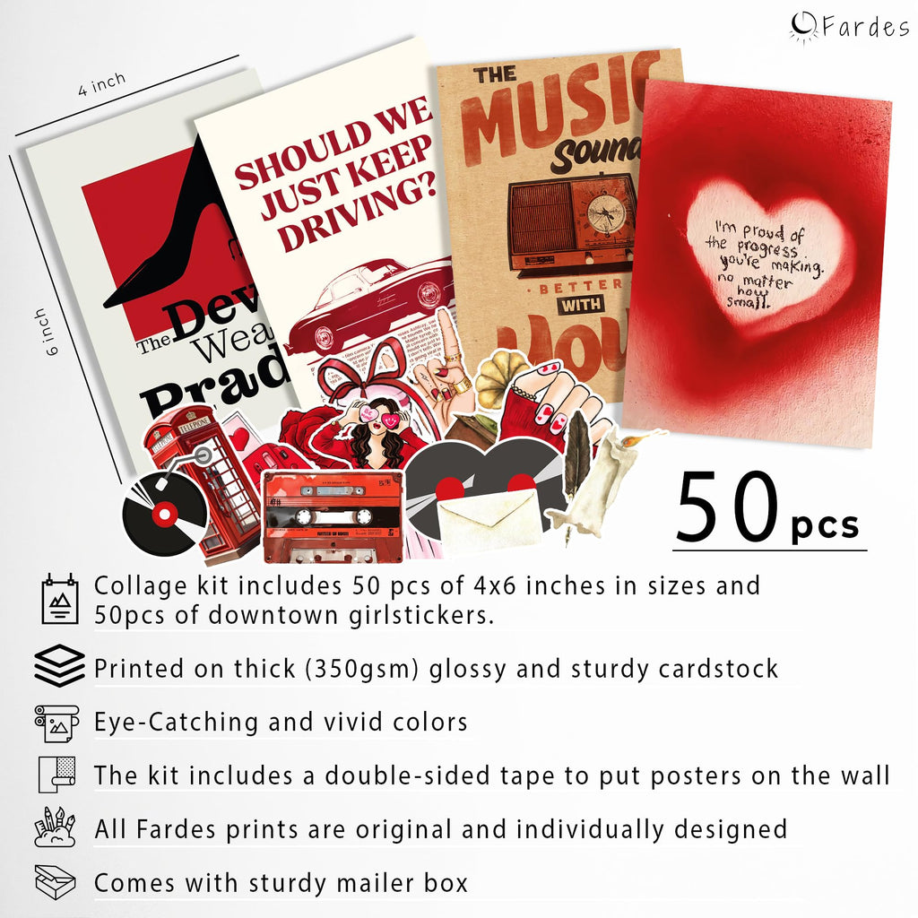 Preppy Aesthetic Wall Collage Kit â€?Cute Posters for Girls' Bedroom Decor