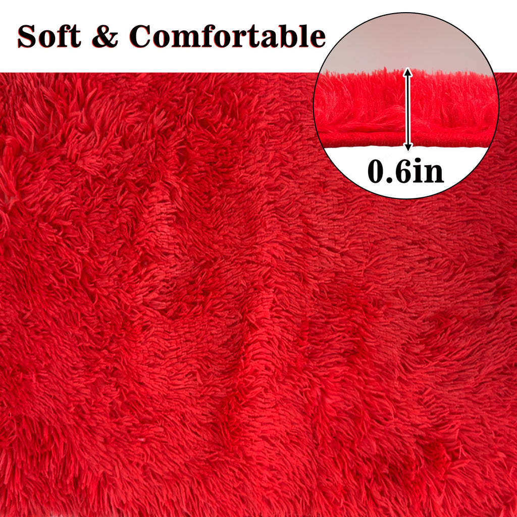 Shaggy Bathroom Rugs Sets 3 Piece for Bathroom Non-Slip - Water Absorbent Bath Rug Floor Mats Soft Washable Shower Rug with U-Shaped Contour Rug Toilet Lid Cover