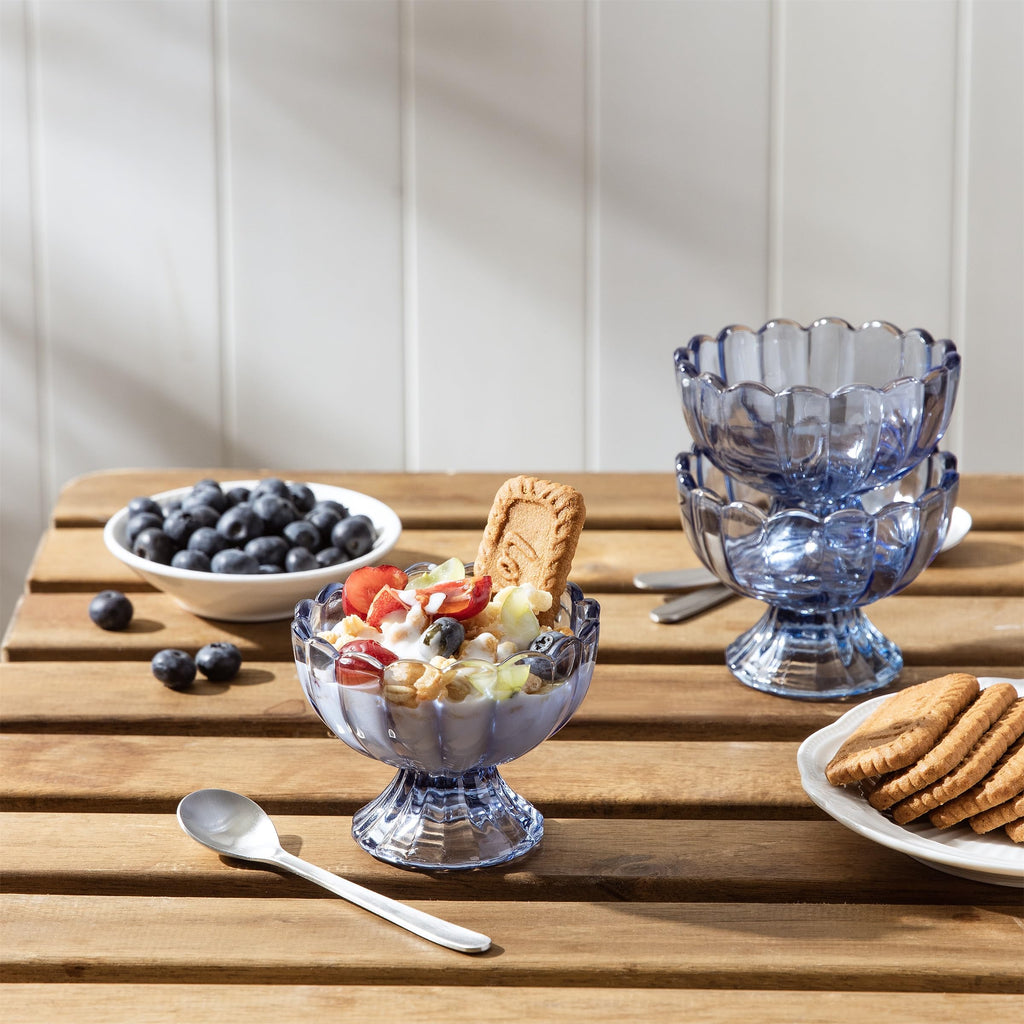 Set of 5oz Footed Tulip Glass Dessert Cups â€?Perfect for Ice Cream, Sundaes, Fruit, Snacks, Cocktails & Holiday Parties