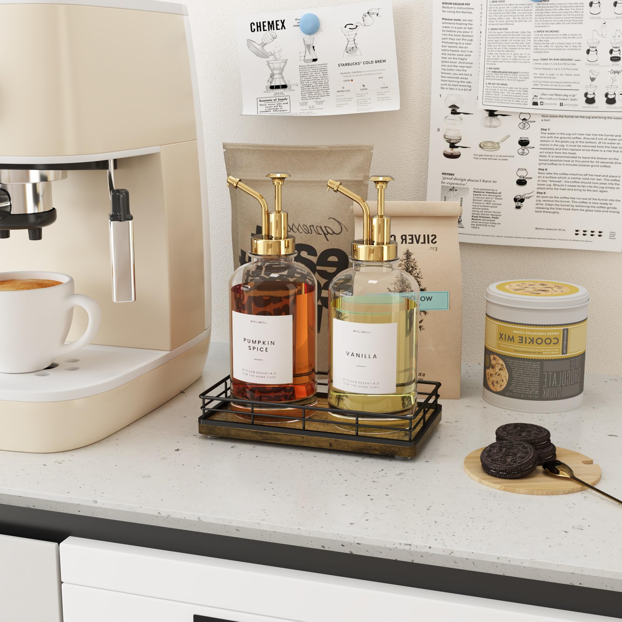 Vanity Tray for Jewelry Candle Makeup Perfume Holder Toilet Tank Tray Soap Cologne Organizer