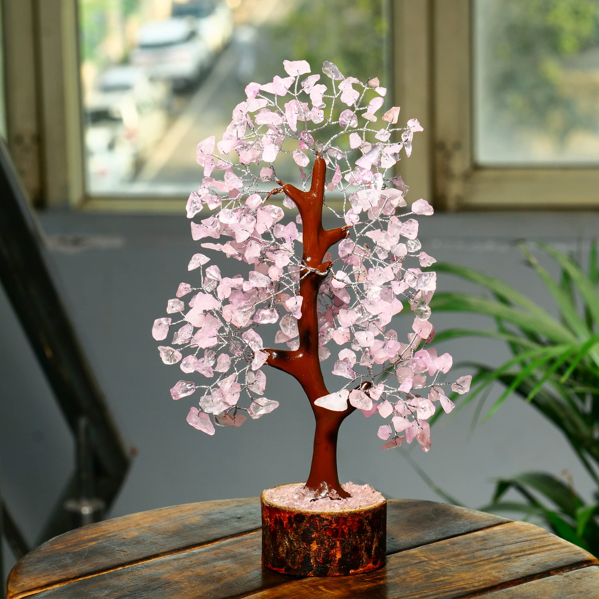 Rose Quartz Crystals Good Luck Money Tree