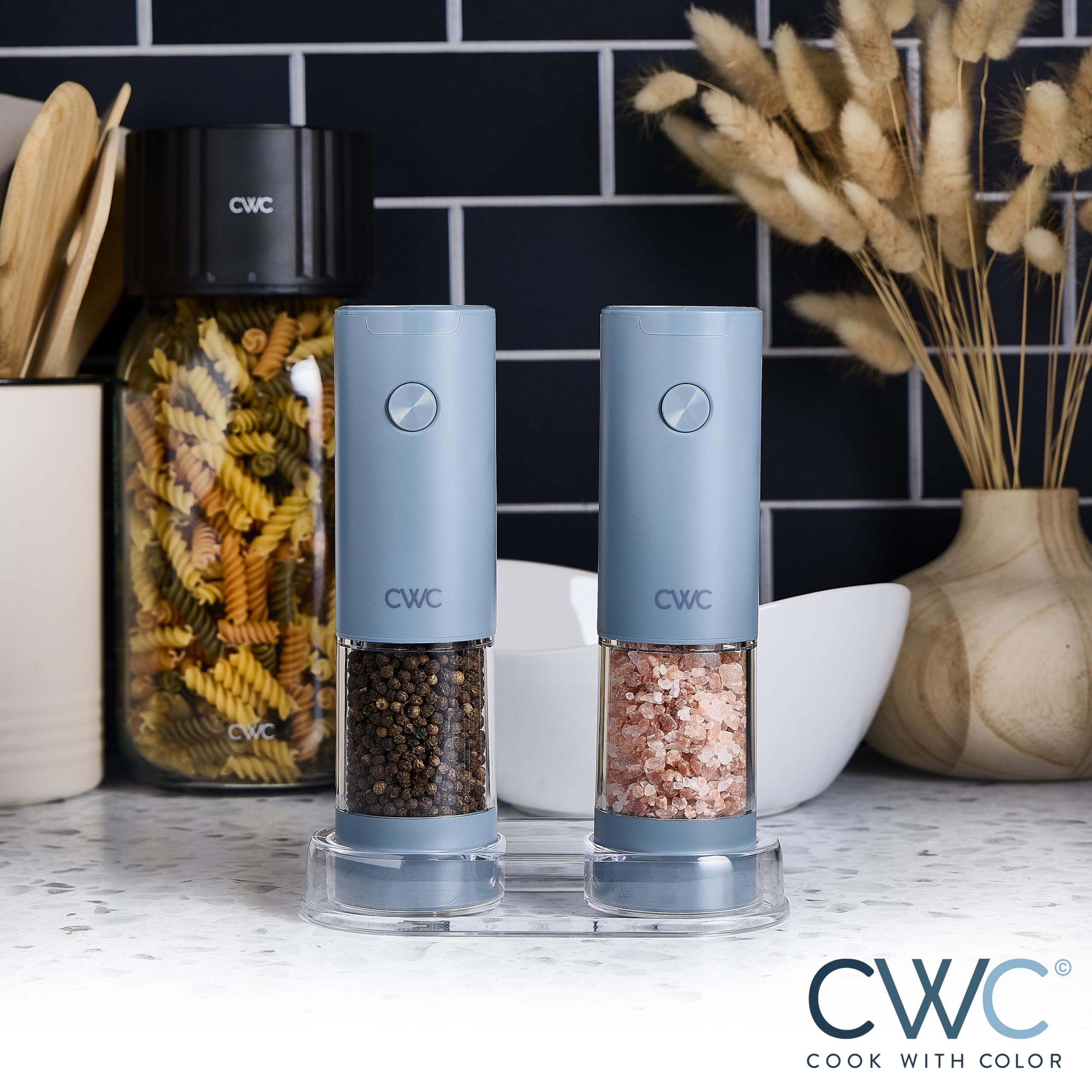 Electric Pepper & Salt Shaker Set of 2 Grinders