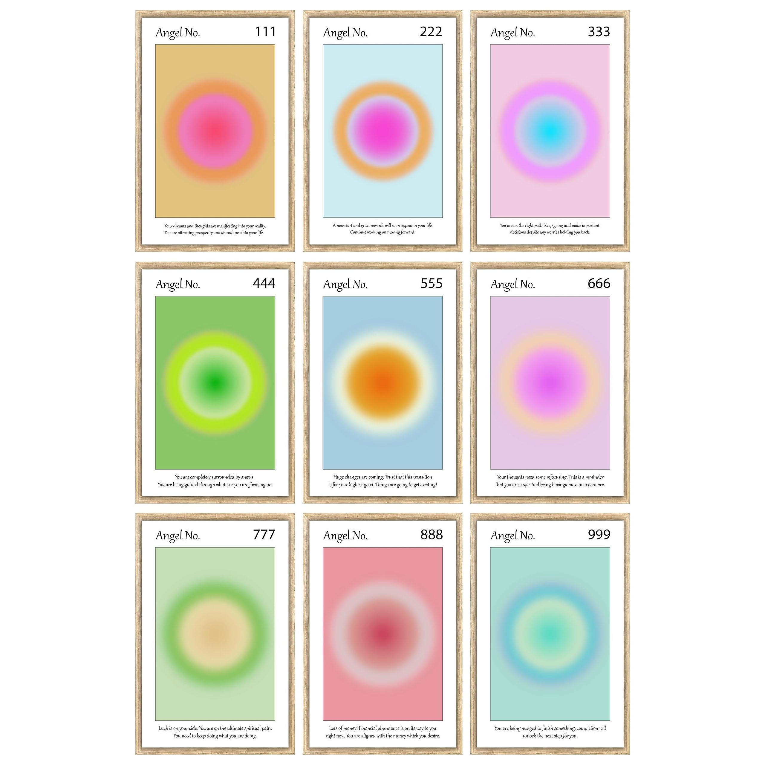 Colorful Aura Poster Energy Wall Art Minimalist Print Aesthetic Wall Decor Posters, No Frame