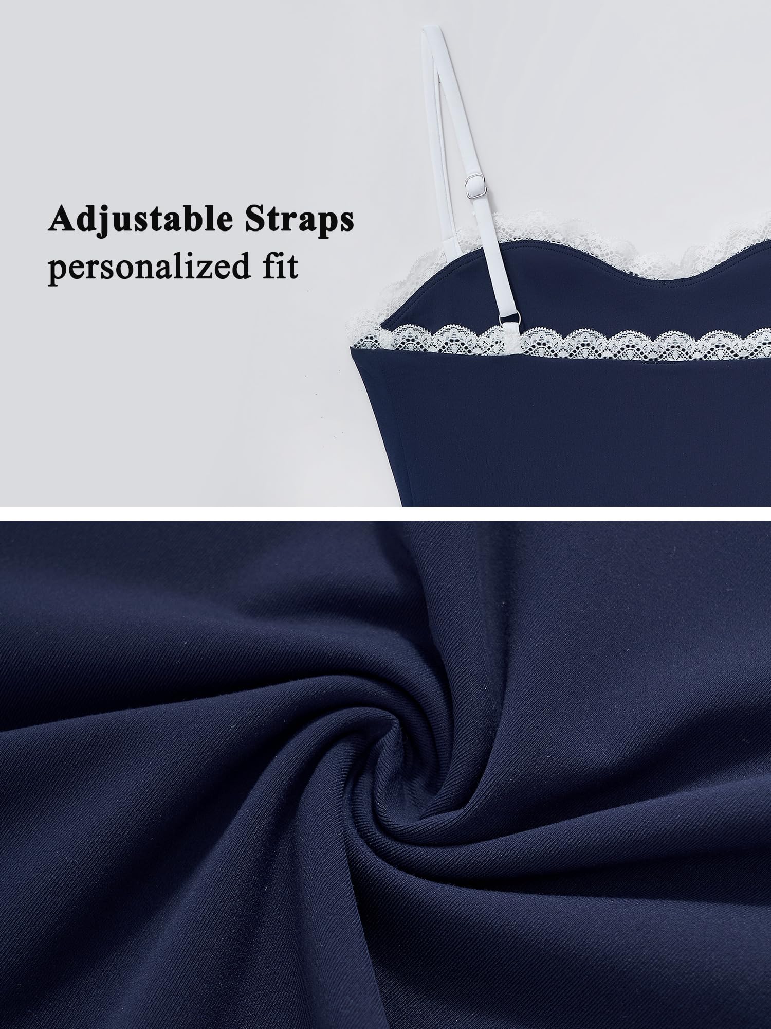 Lace Tank Tops for Women Sexy Double Lined Y2K Going Out Basic Cami Shirt