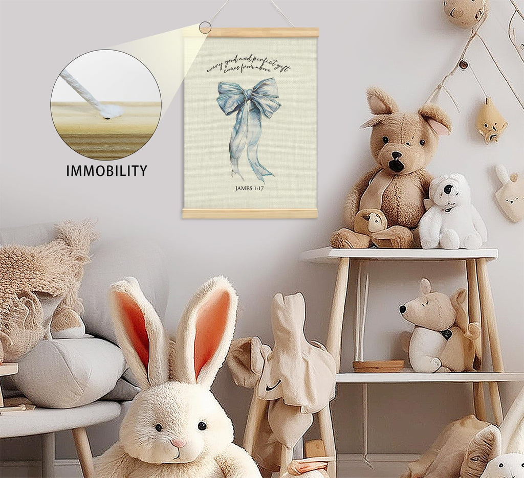 Trendy Bows Pink Coquette Scripture Wall Art Poster Hanger Frame, Christian Bible Verses Posters Wall Art Decor