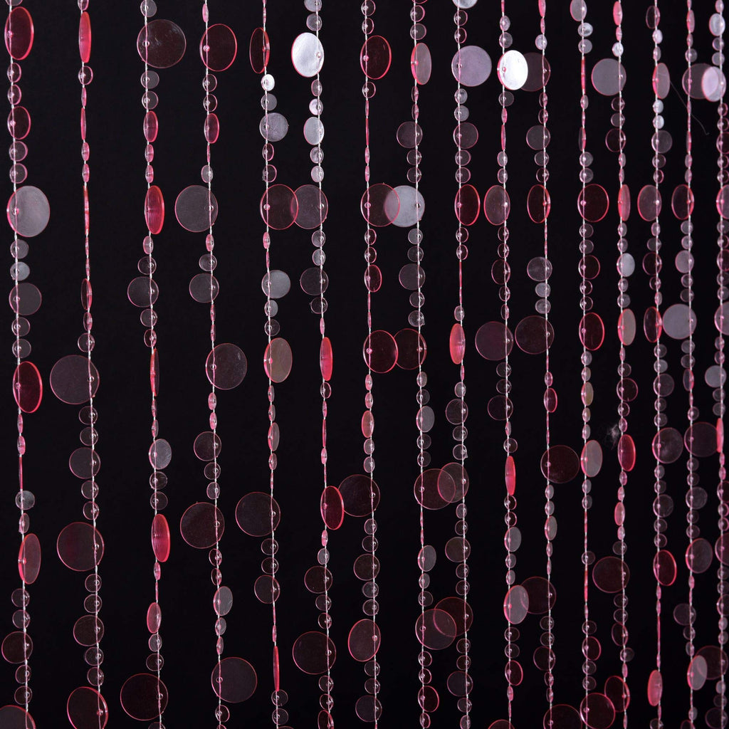 Iridescent Faux Crystal Acrylic Bubble Beaded Curtains for Doorway Room Divider Backdrop Decoration