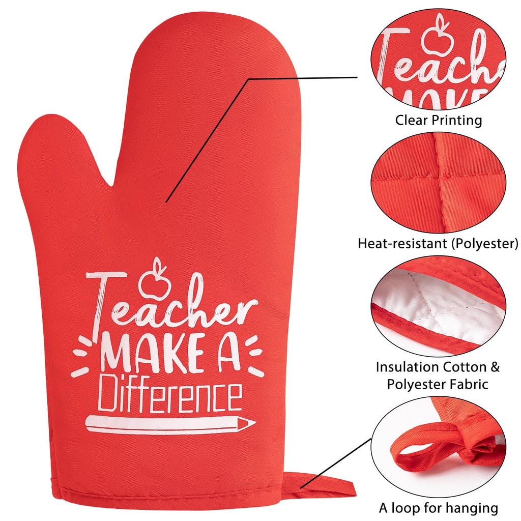 The Heart of The Home Heat Resistant Hot Pad Machine Washable Gloves with Hanging Loop Pocket