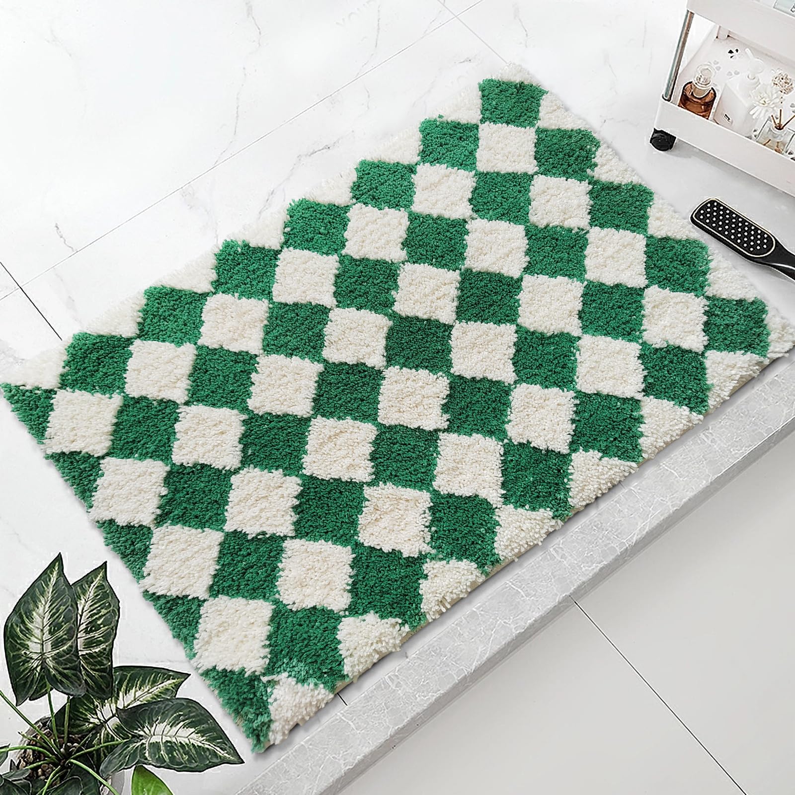 Cute Bath Mat for Bathroom Soft Super Absorbent Non Slip TPR Backing, Quick Drying, Machine Washable Bath