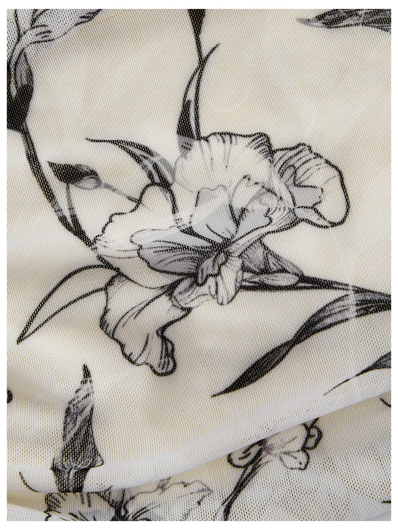 Women's 2 Piece Outfits Mesh Floral Print Strapless Cropped Tube Tops Bodycon Midi Skirt Set