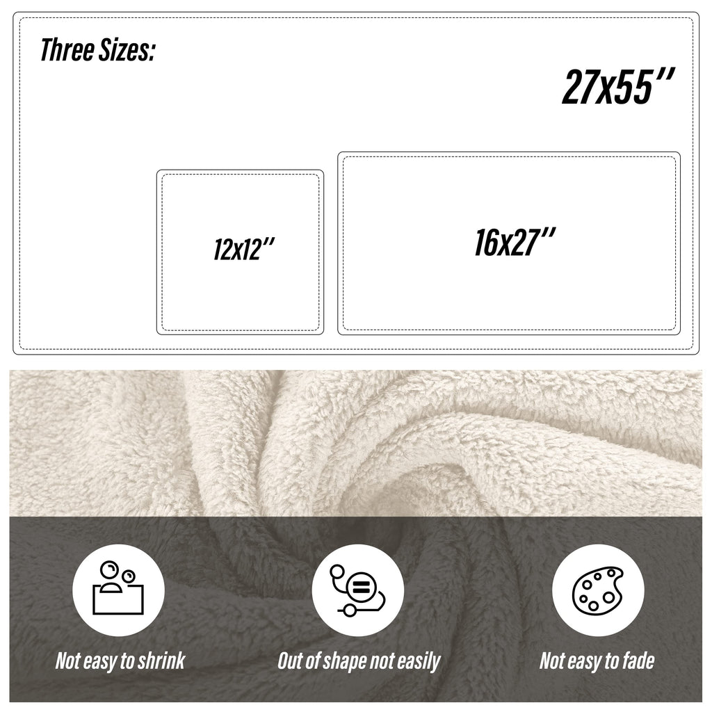 Ultra Soft Towel Set - Quick Drying - 2 Bath Towels 2 Hand Towels 2 Washcloths - Microfiber Coral Velvet Highly Absorbent Towel (6 Pcs)