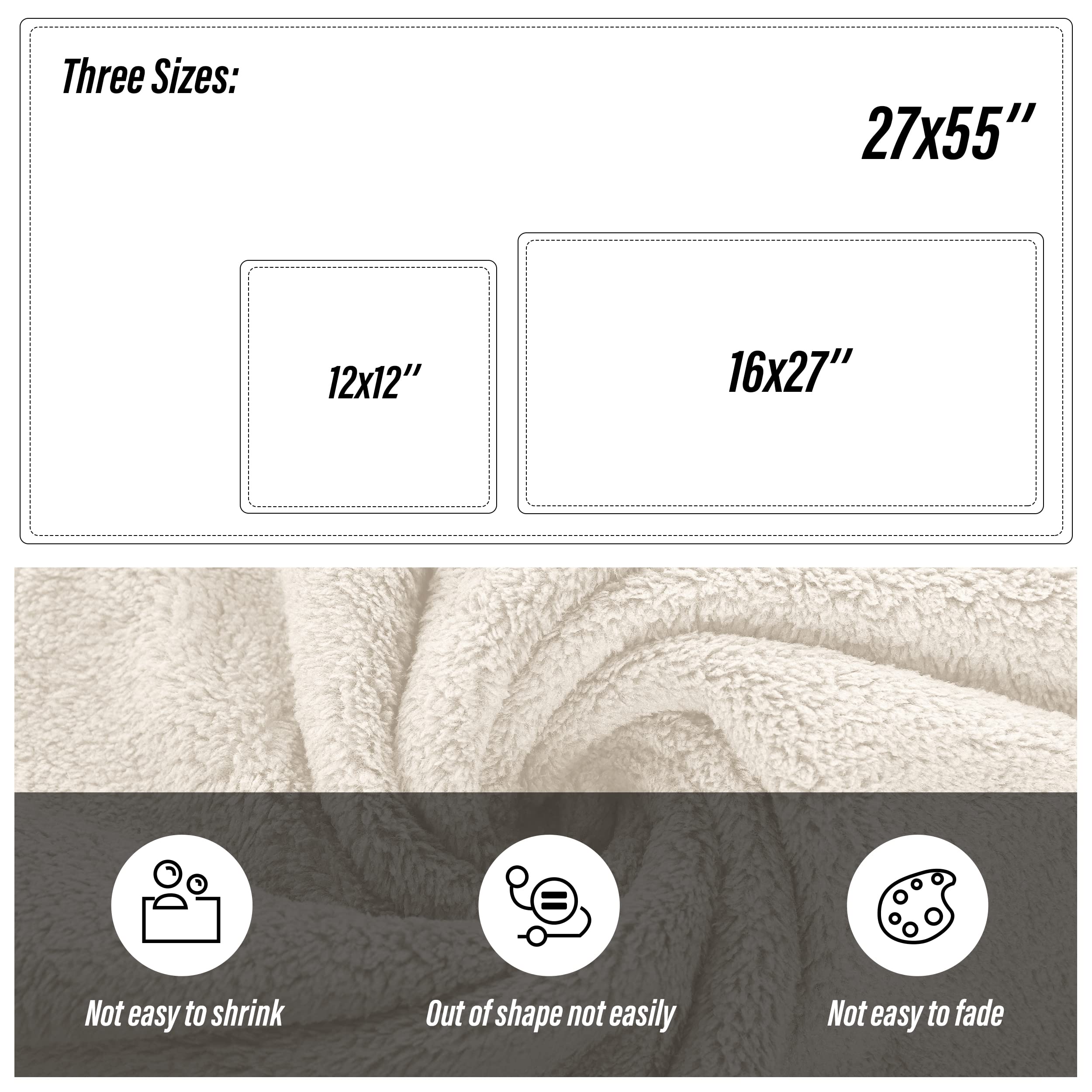 Ultra Soft Towel Set - Quick Drying - 2 Bath Towels 2 Hand Towels 2 Washcloths - Microfiber Coral Velvet Highly Absorbent Towel (6 Pcs)