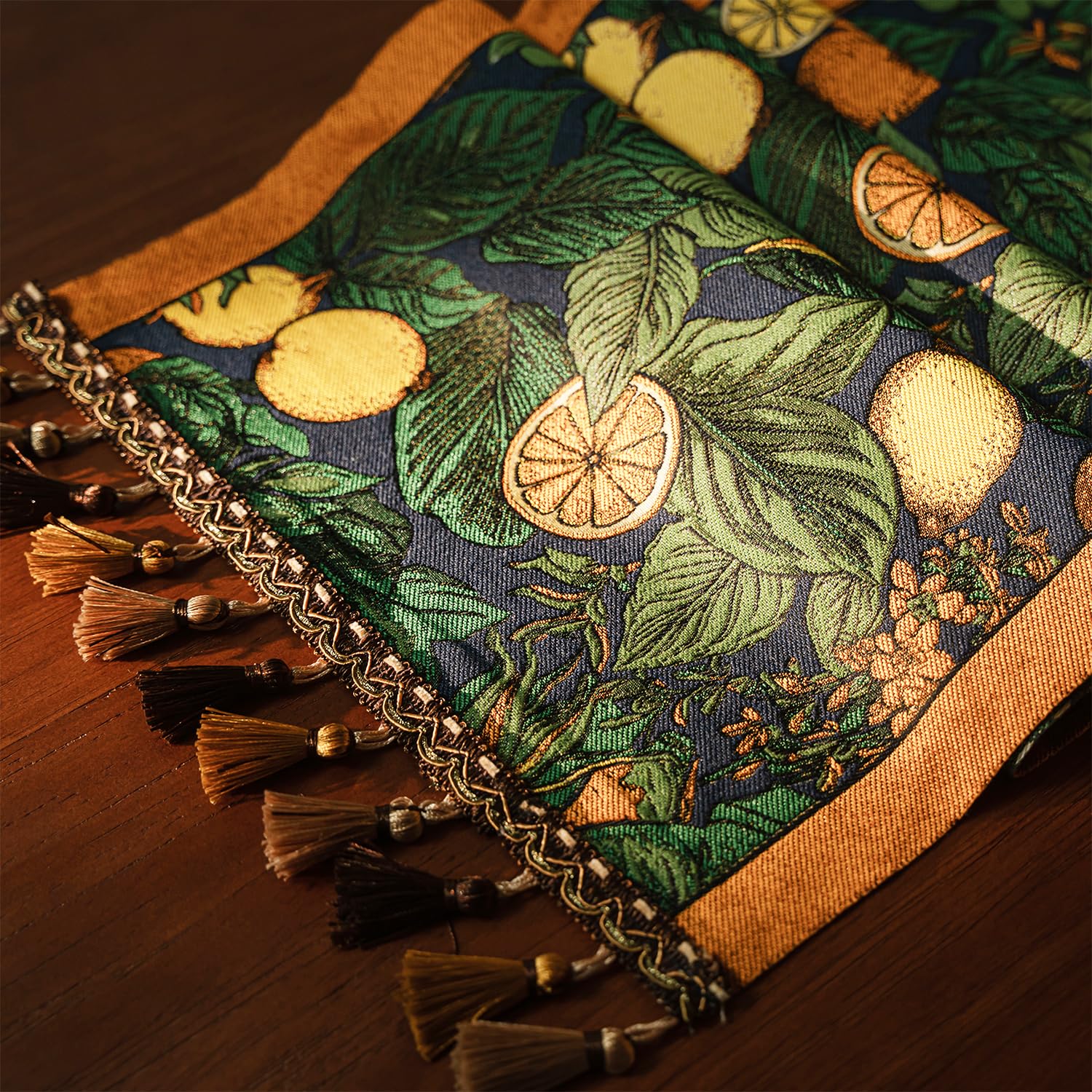 Retro-Luxury Tassels Table Runner Series for Kitchen Dining Table