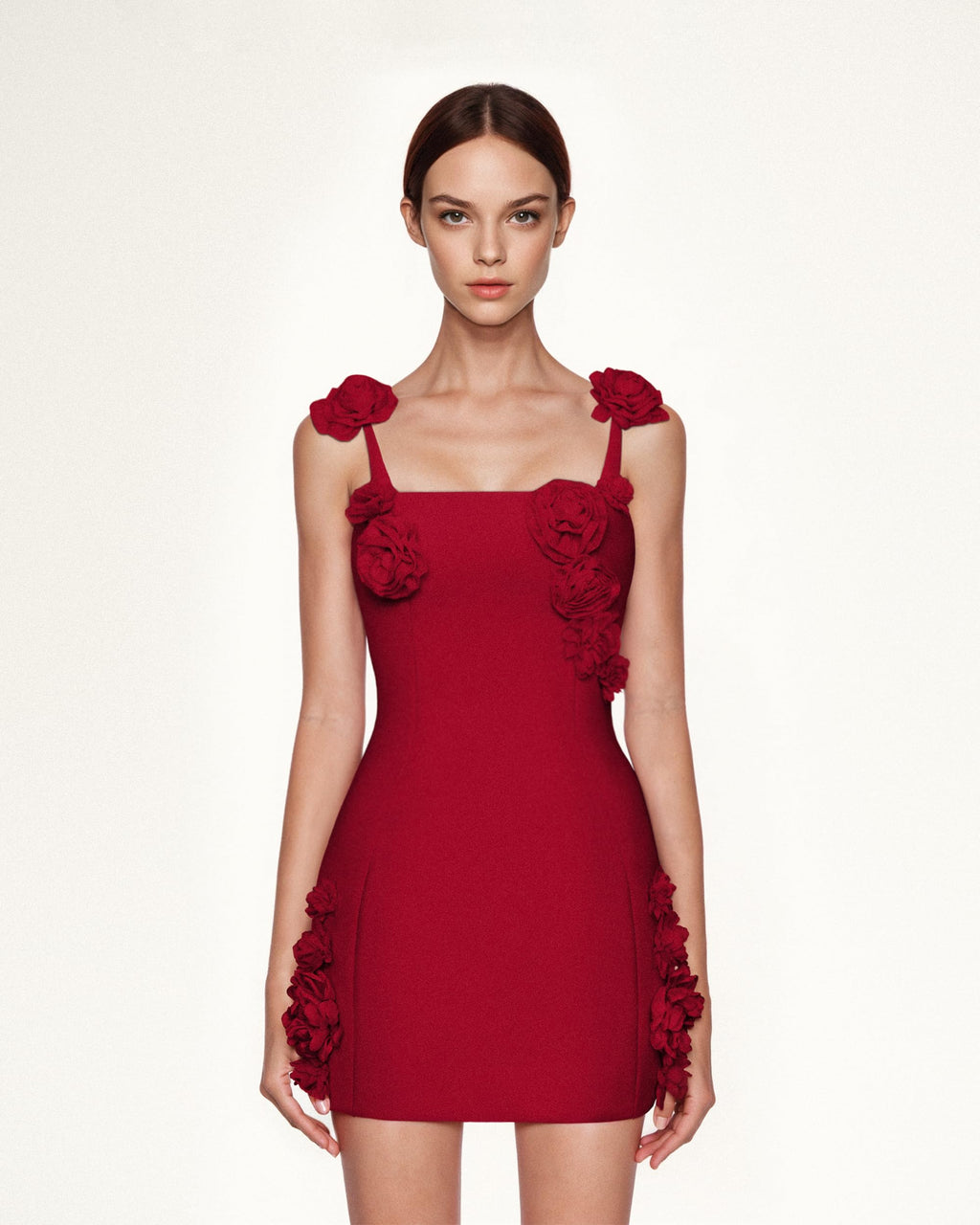 Women's Rosette Applique Mini Dress