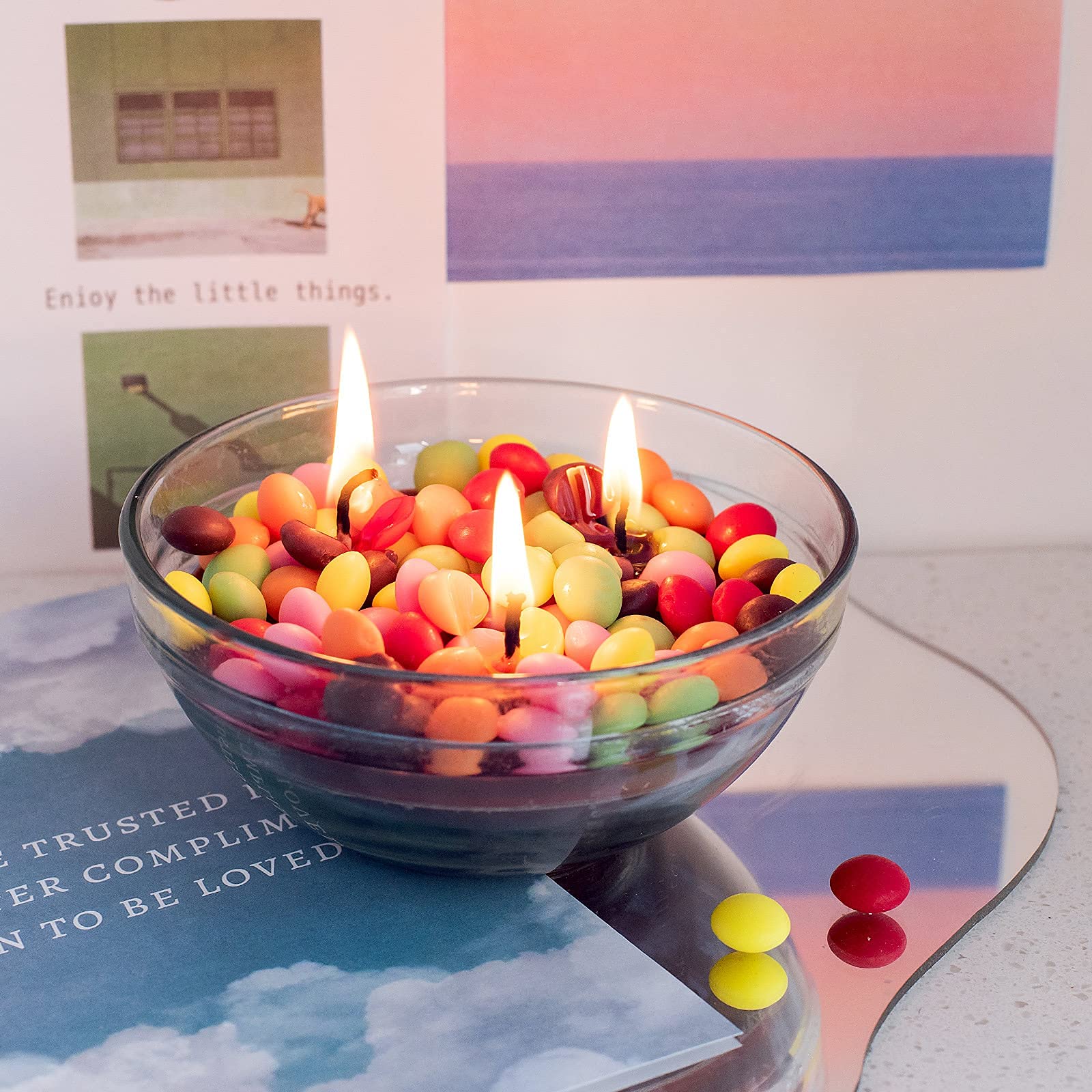 Cereal Bowl with Metal Spoon Scented Soy Candle